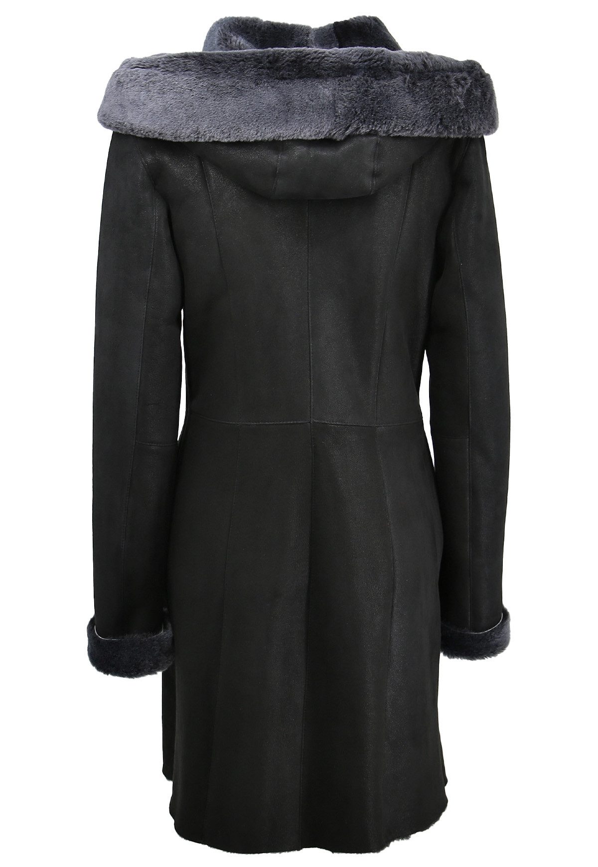 Hollert Wintermantel Lammfellmantel Kate Anthrazit
