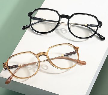 PACIEA Brille Einfache und schlanke blaue lichtbeständige Gläser