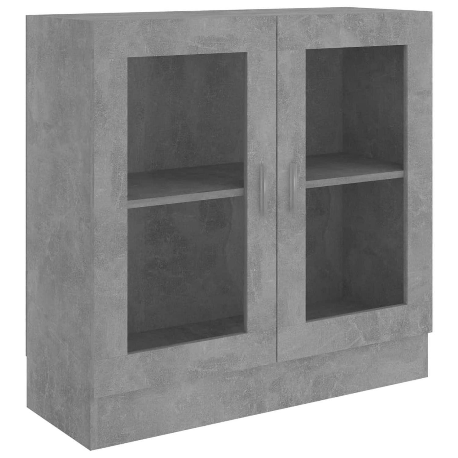 LuxusKollektion Vitrine Vitrinenschrank Betongrau 82.5x30.5x80cm (1-St)