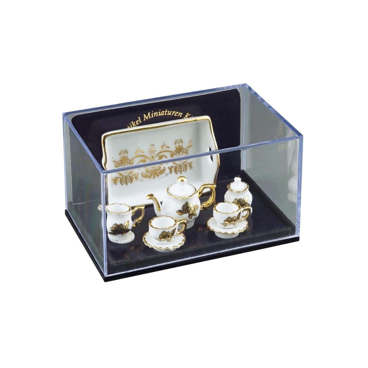 Reutter Porzellan Dekofigur 001.347/6 - Teeset Baronesse "Goldblume", Miniatur