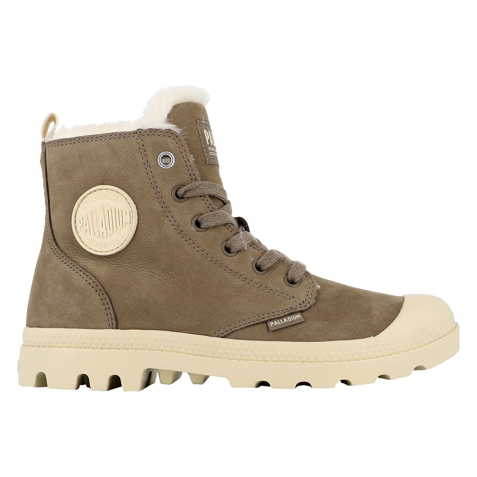 Palladium Pampa Hi Zip WL Stiefelette mit Reißverschluss und Markenpatch an günstig online kaufen