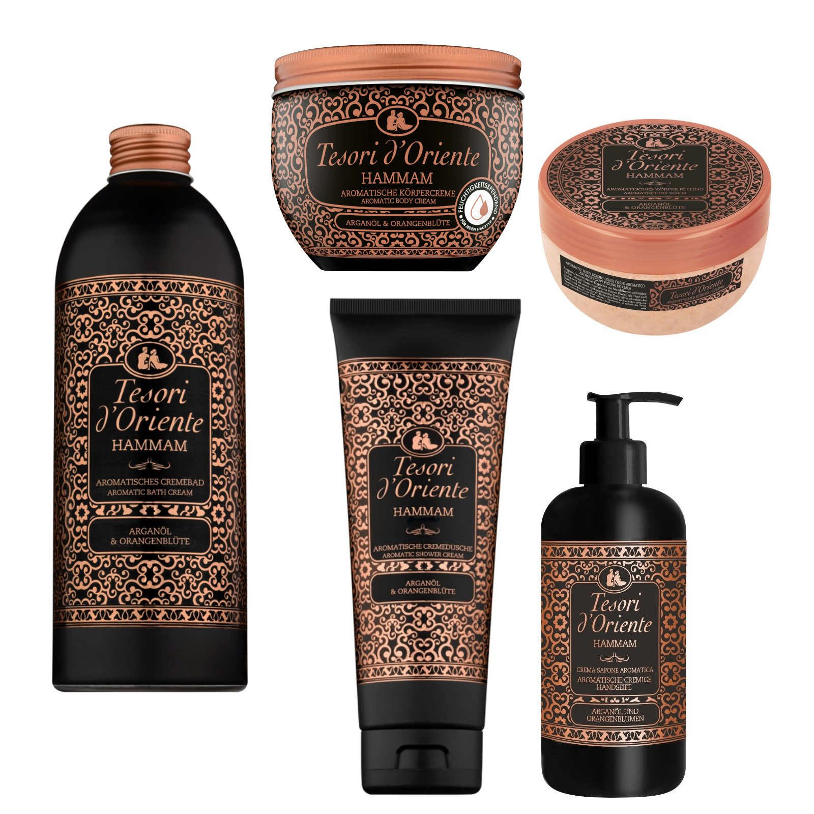Pflege-Set TESORI D'ORIENTE Wellness Ritual Hammam Set mit Peeling & Flüssigseife