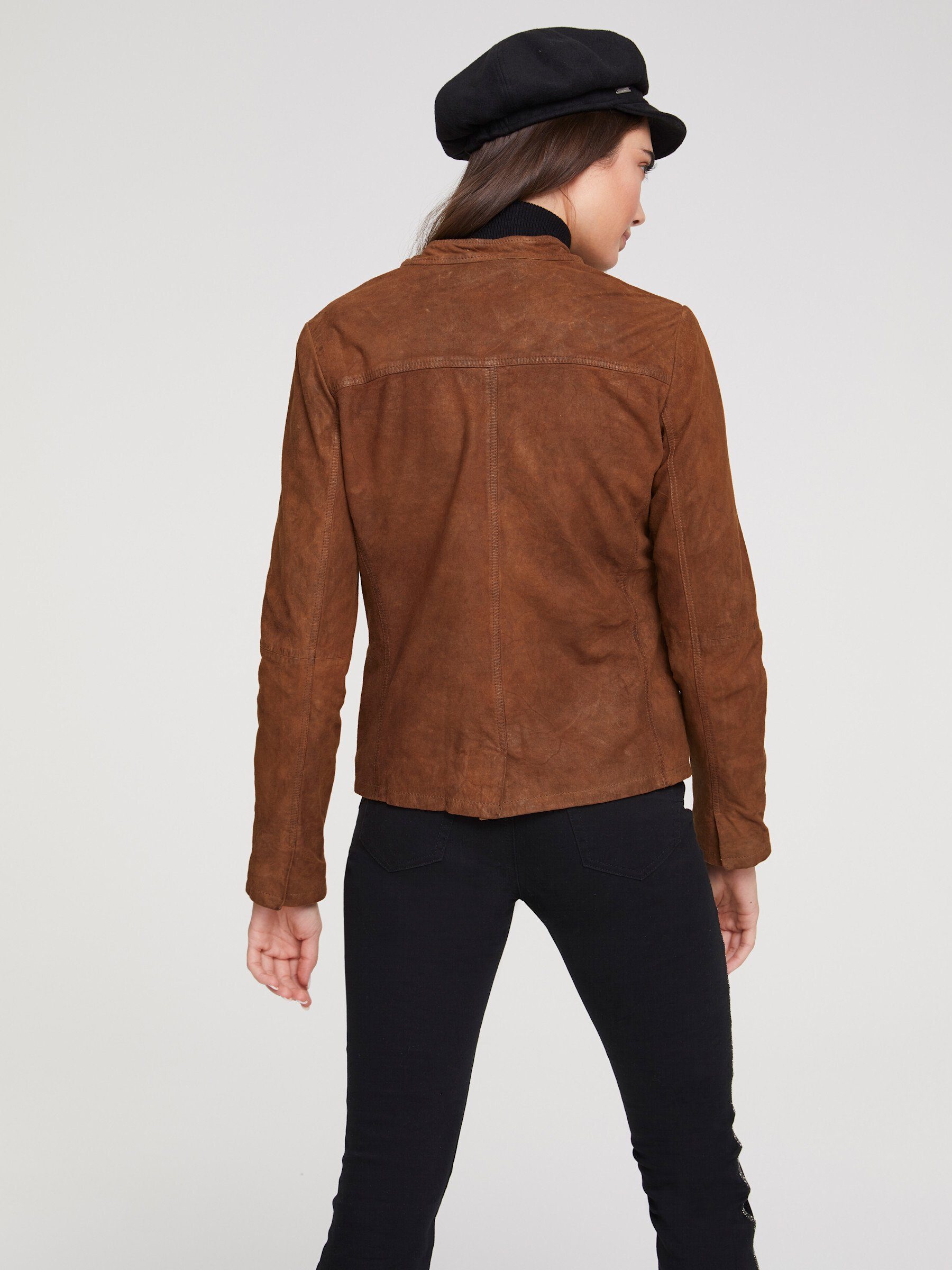 heine Allwetterjacke Leder-Jacke Langarm