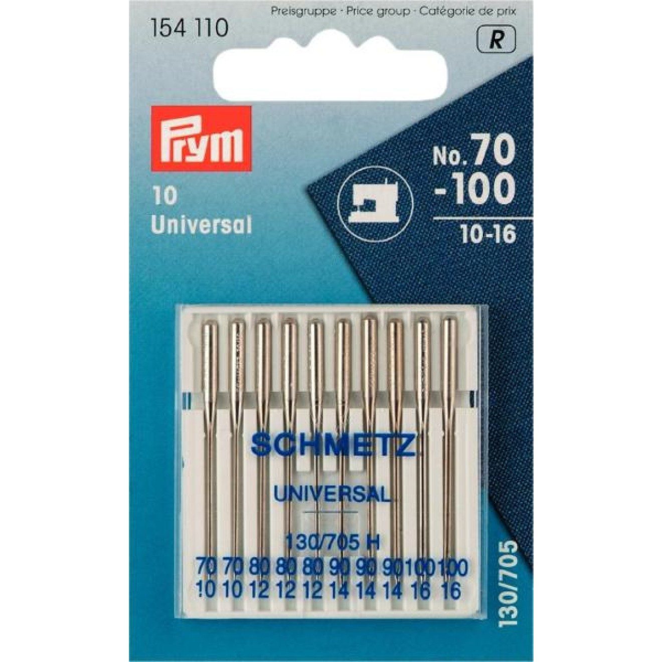Prym Stricknadeln Nähmaschinennadeln 130/705 Standard 70-100 10 St