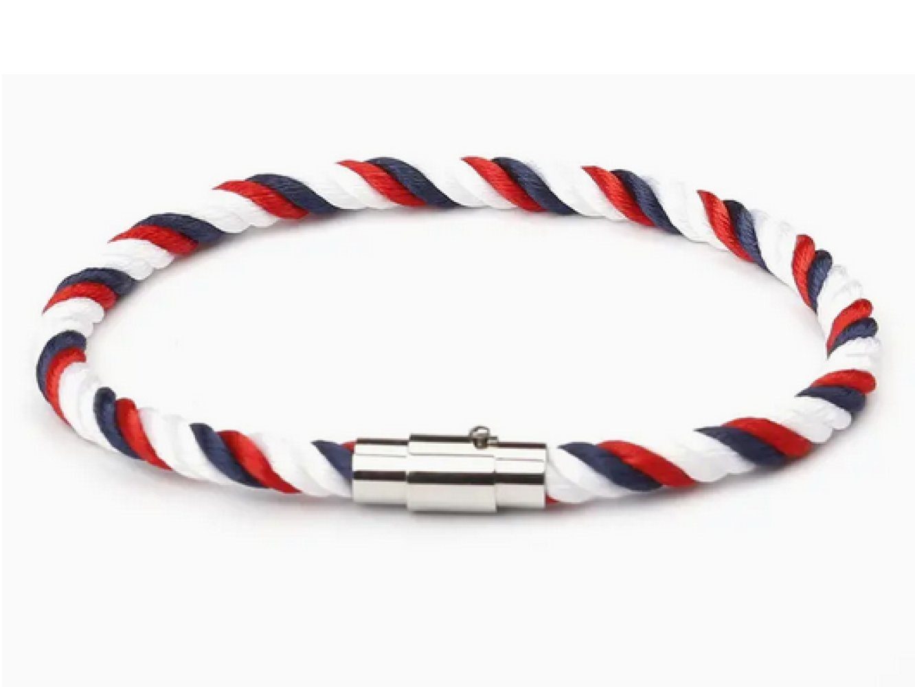 Ware aus aller Welt Armband Maritimes Segeltau Armband mit Magnetverschluss  in Blau Rot Weiß (1-tlg)