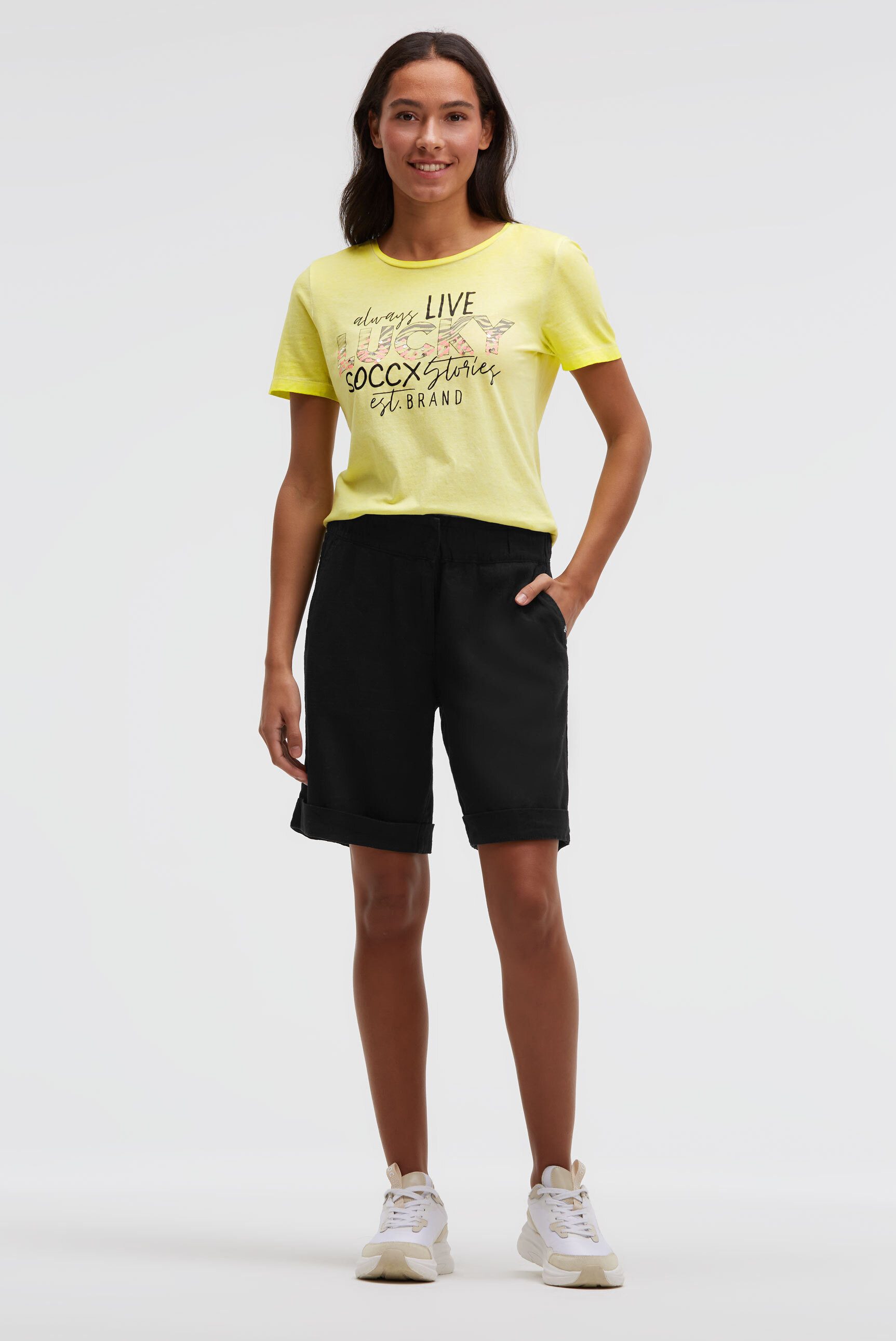 SOCCX Shorts mit Turn-Up-Saum