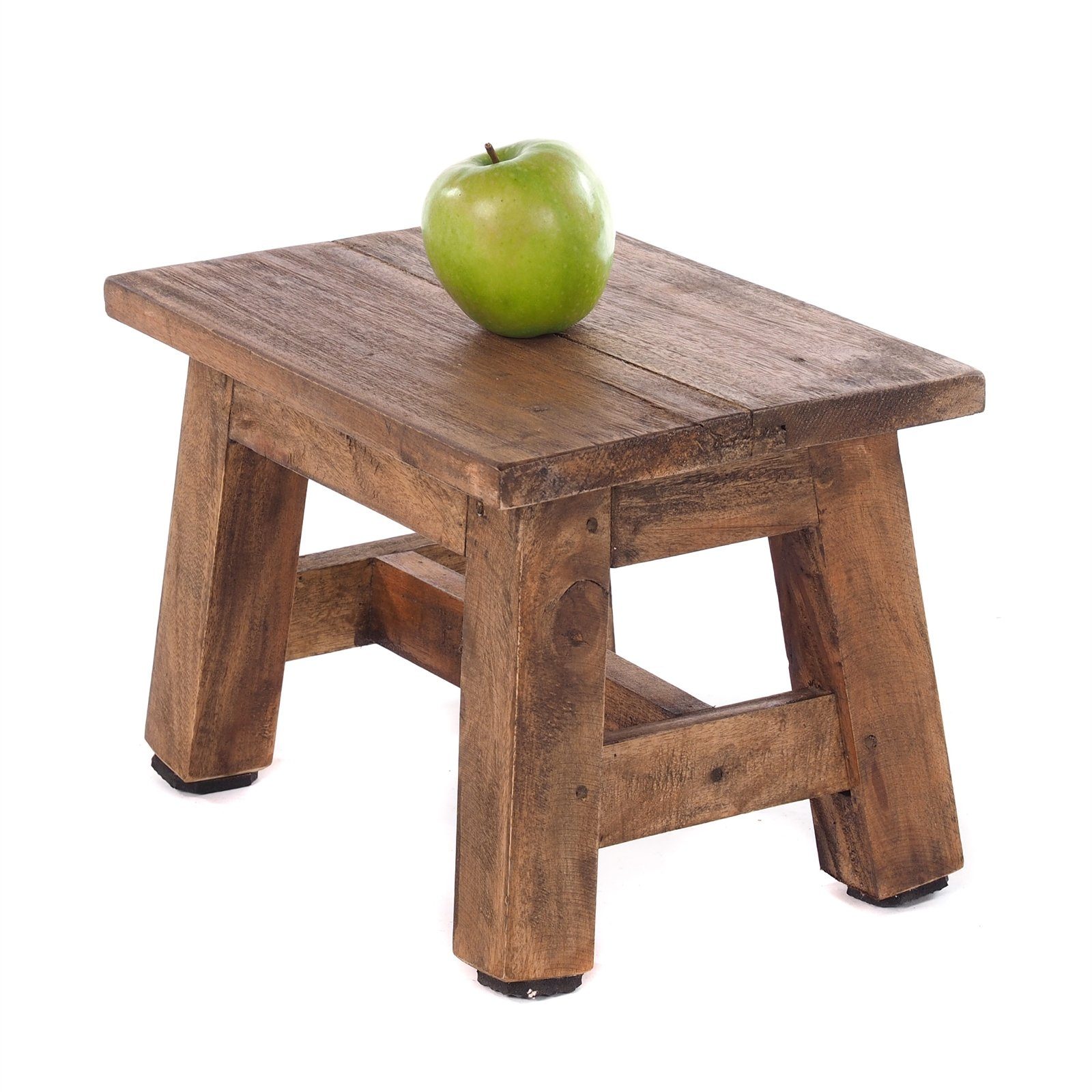 DESIGN DELIGHTS Hocker FUSSHOCKER Monte, 30x21cm(BxH), kleiner Holzhocker aus Altholz, 01 n