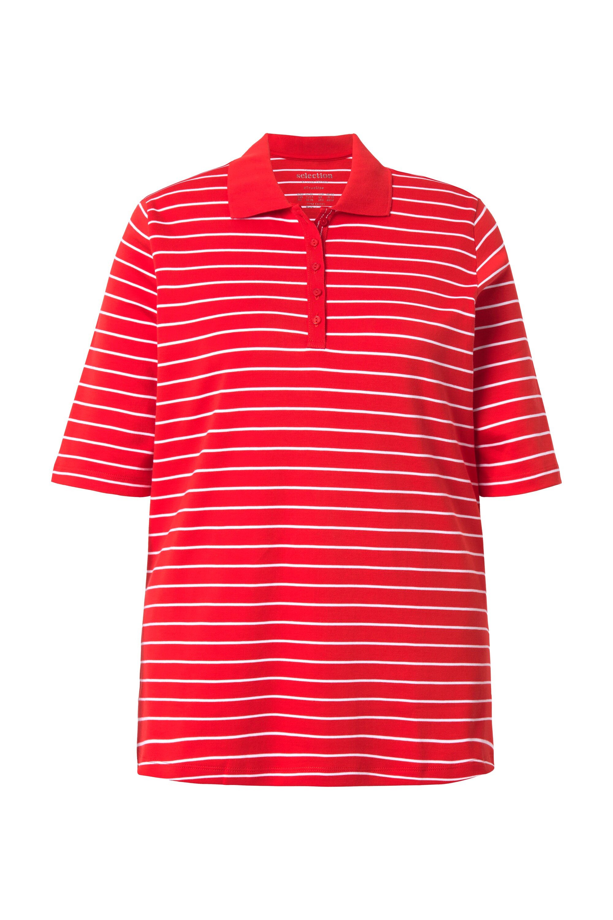 Poloshirt Poloshirt Ringel Polokragen Halbarm Pima Cotton
