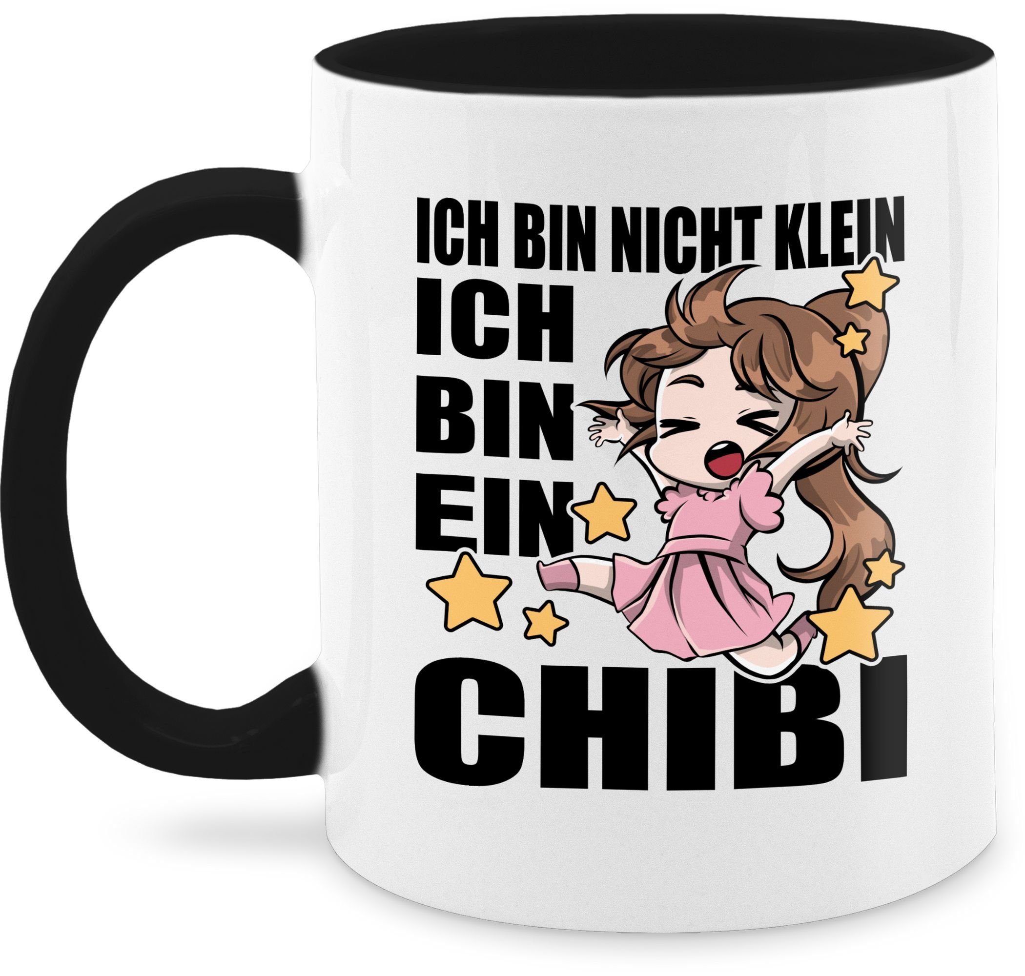 Chibi 2 Kaffeetasse Schwarz schwarz, nicht ein Merch klein bin Keramik, bin Anime Tasse ich Shirtracer - ich