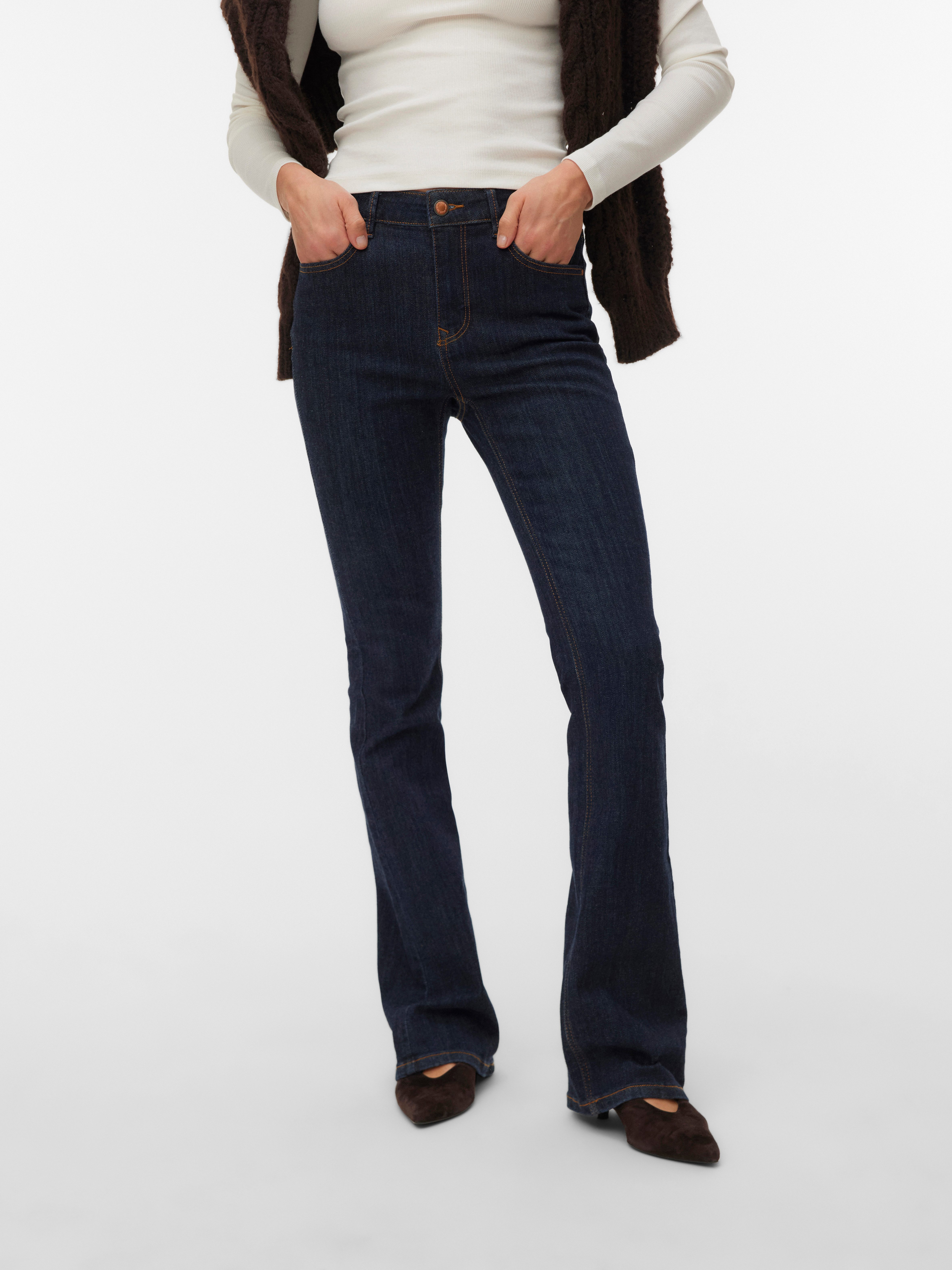 Vero Moda Bootcut-Jeans VMFLASH MR FLARED JEANS LI3190 NOOS Baumwollmischung, flared fit, regular waist