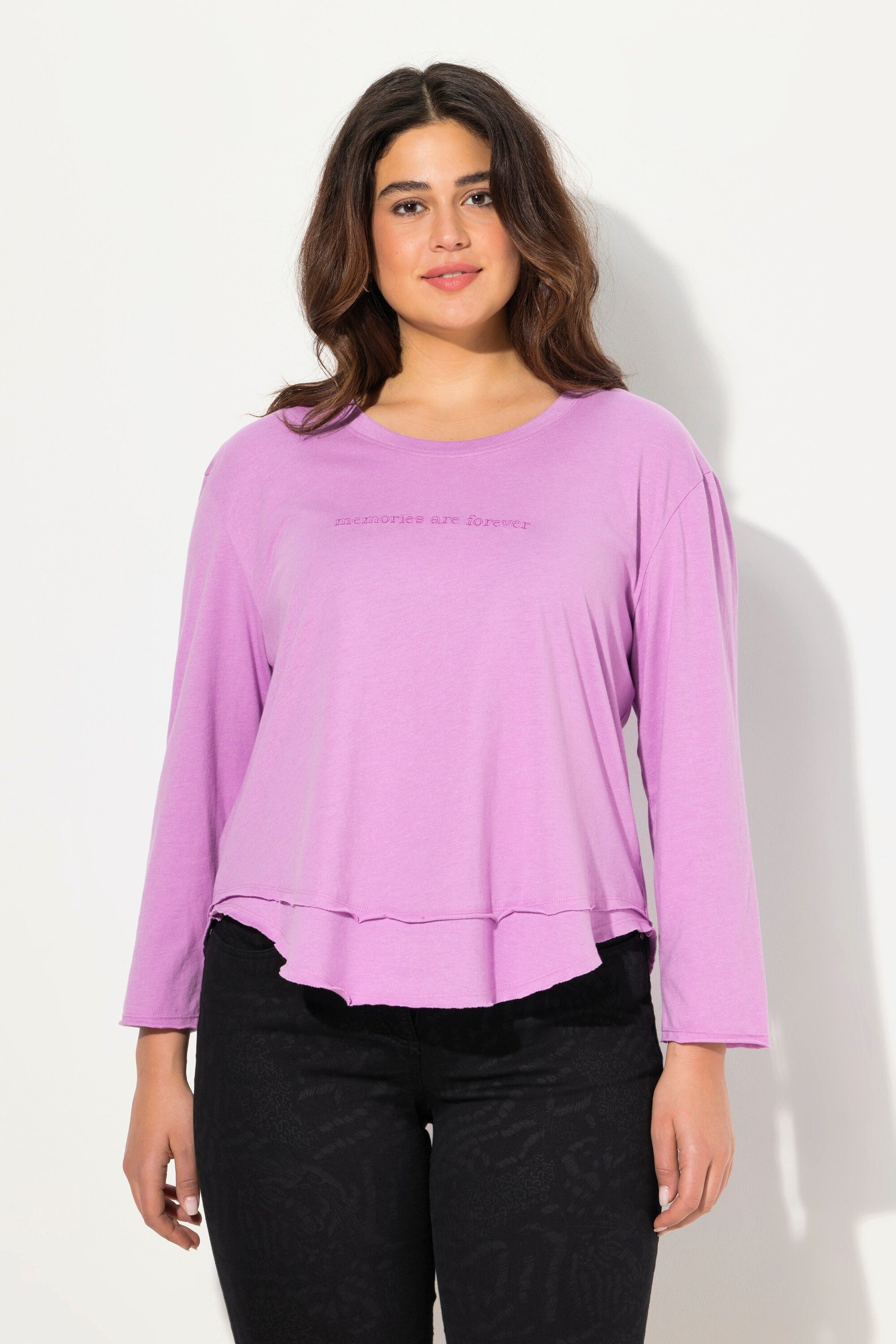 Longsleeve Shirt Lagenoptik Rundhals Langarm