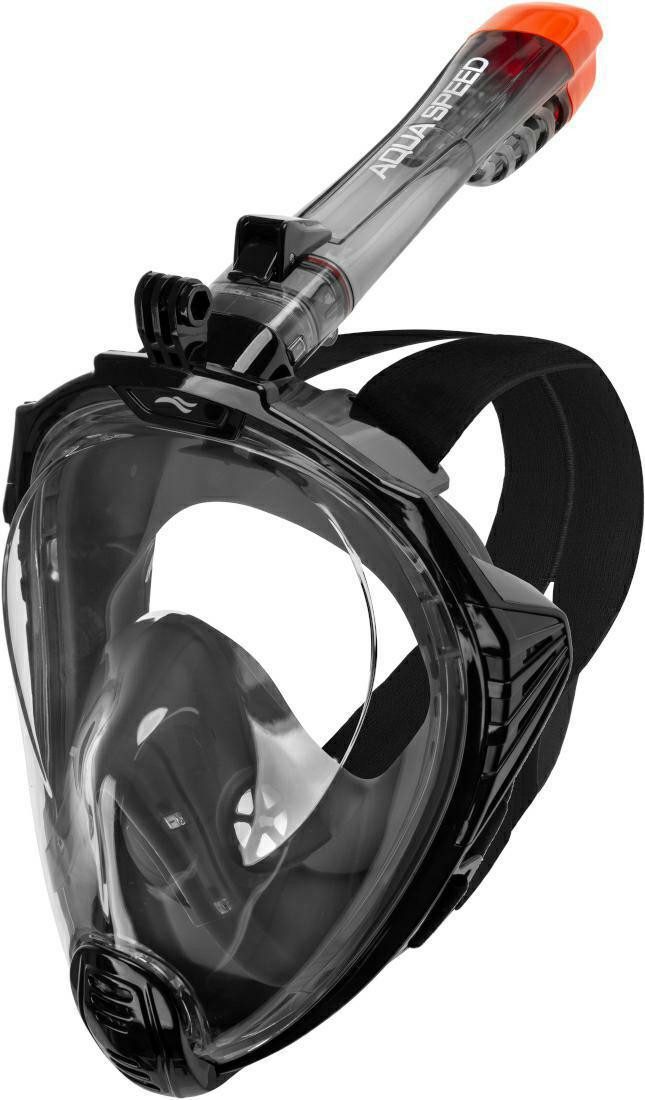 Aqua Speed Schnorchel Full Face Schnorchelmaske: 180° Panorama-Sicht & Ultra-Dry-Technologie (Schnorchelmaske inkl. Tragebeutel & Action-Cam-Halterung), Bruchsicheres Visier