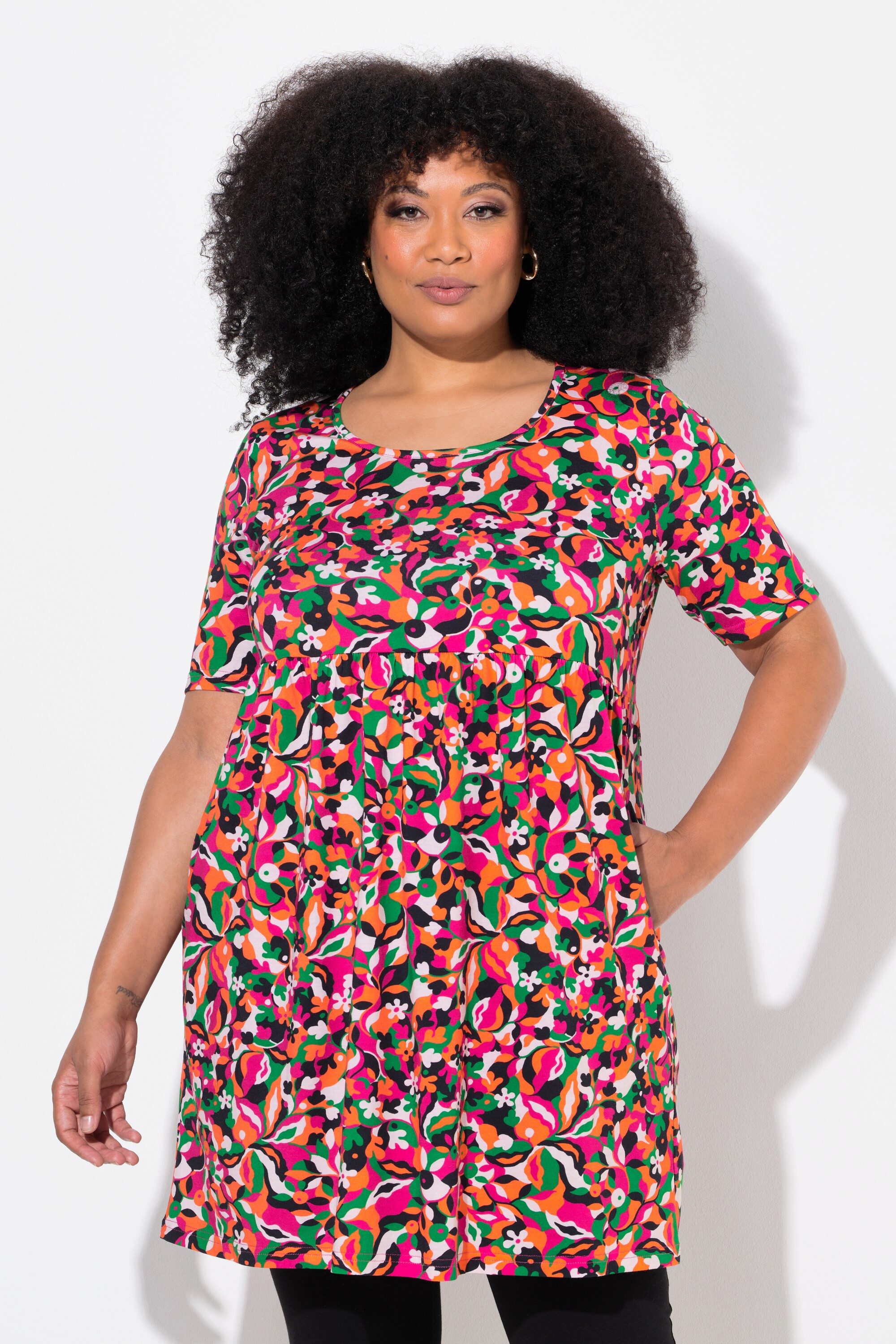 Ulla Popken Longshirt Longshirt Empirenaht A-Linie günstig online kaufen