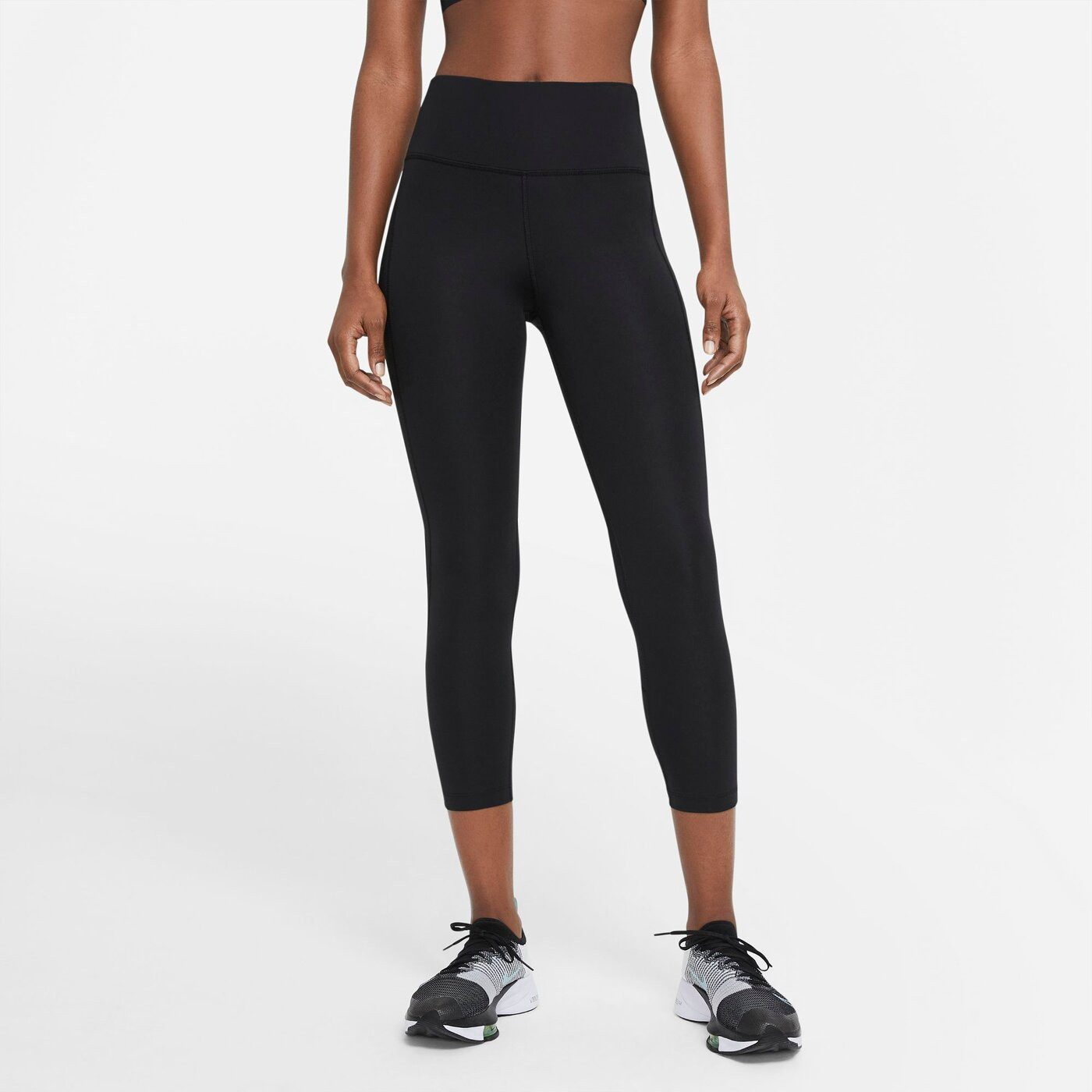 Arena Lauftights W NK DF FAST CROP 010 BLACK/REFLECTIVE SILV