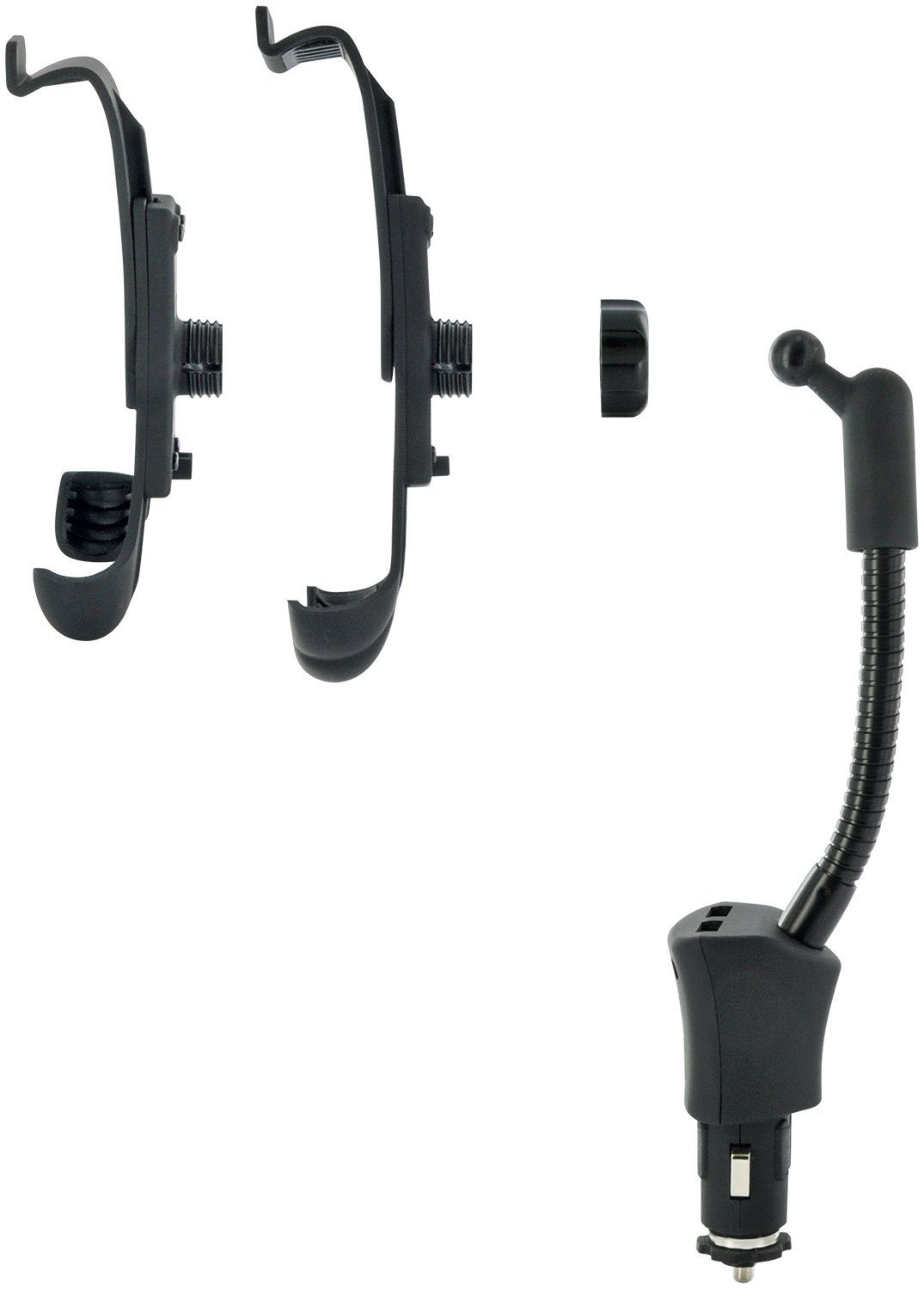 Schwaiger Handy-Halterung LHSP200 513, (KFV-Halterung, universal verwendbar, Schwanenhals, schwarz)