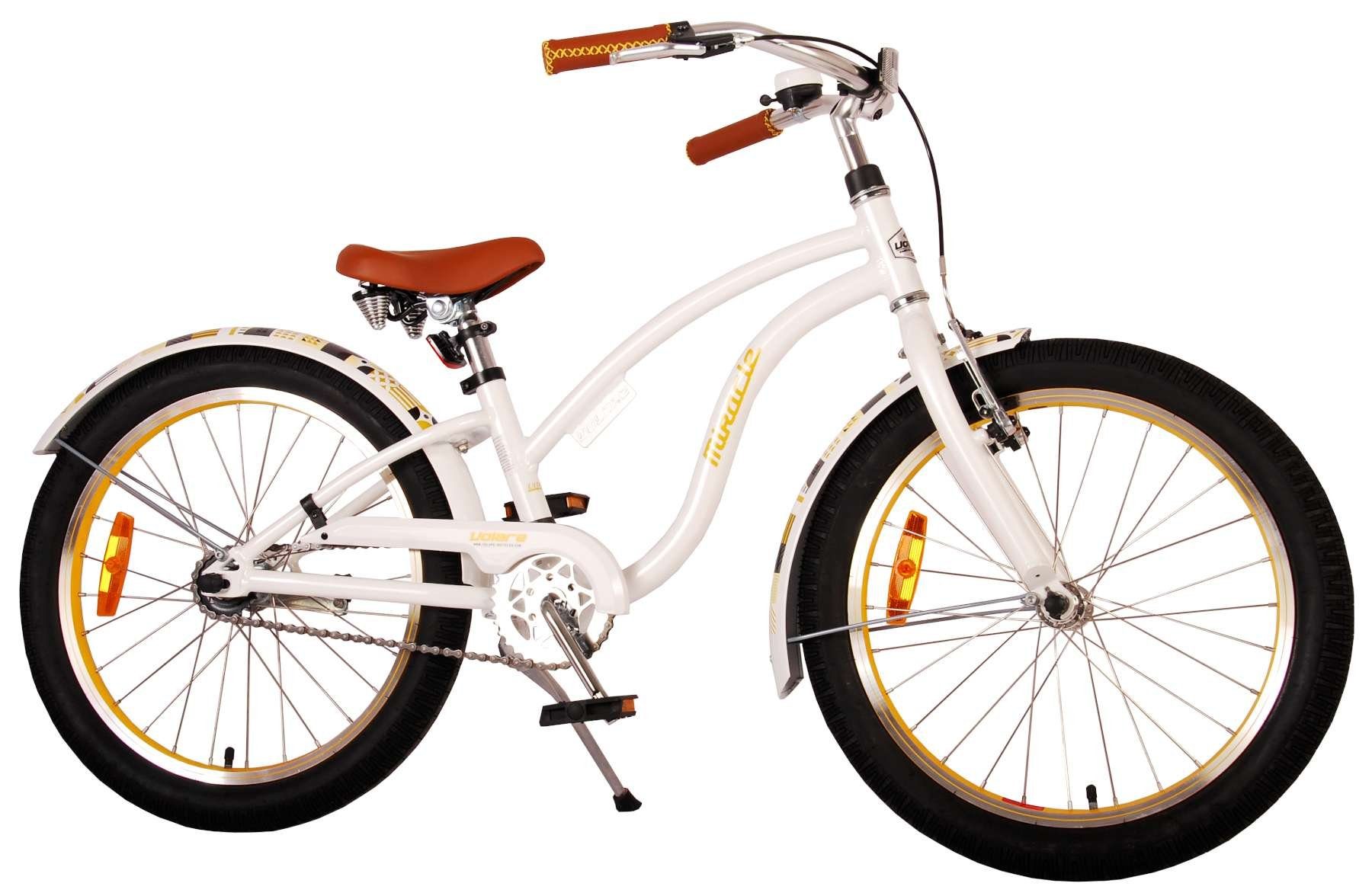 TPFSports Kinderfahrrad Volare Miracle Cruiser 20 Zoll mit Rücktritt + Handbremse, 1 Gang, (Mädchen Fahrrad - Rutschfeste Sicherheitsgriffe), Kinder Fahrrad 20 Zoll mit Ständer Laufrad Mädchen Kinderrad