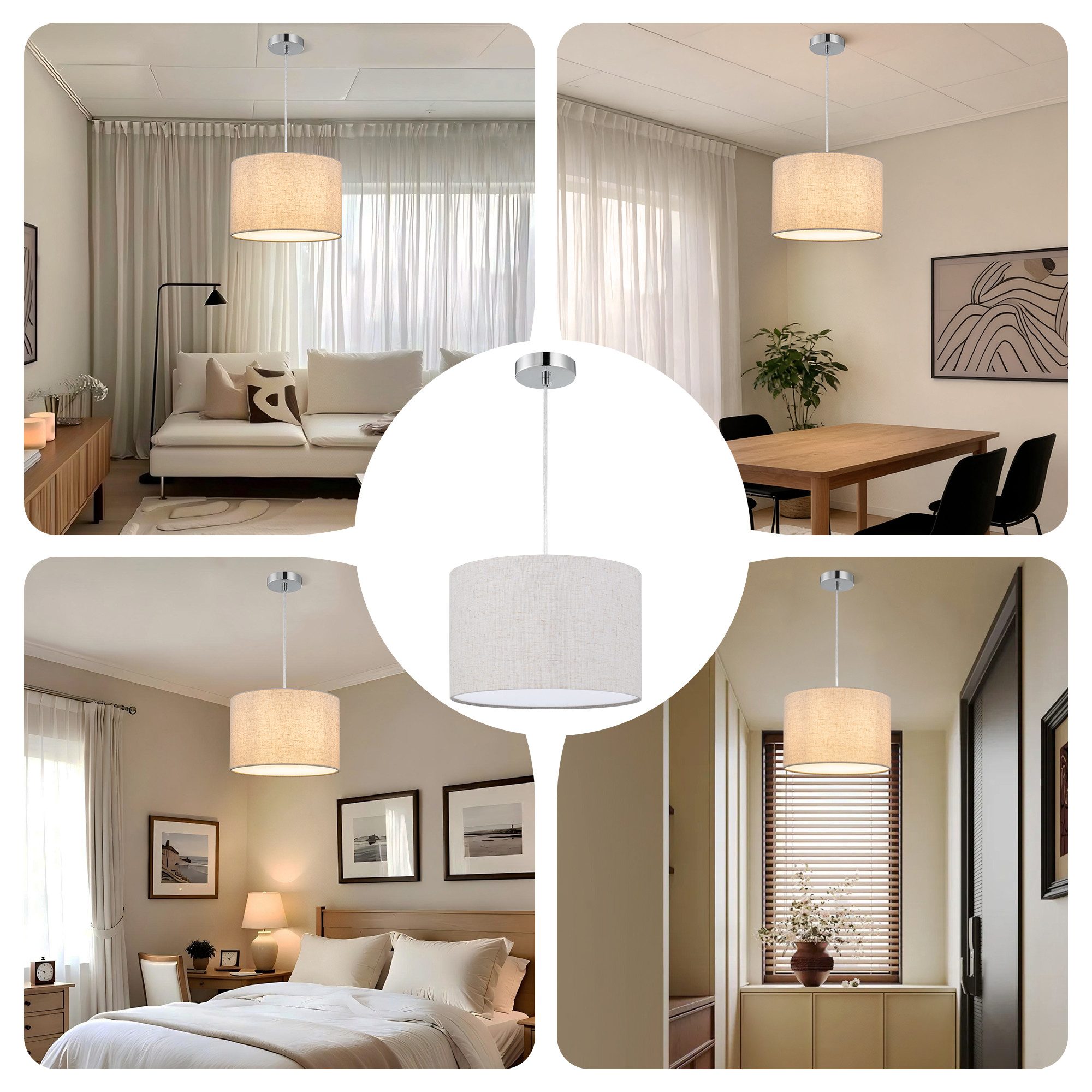 Zedelmaier Pendelleuchte Hängelampe hängend Deckenlampe E27x1/Max.40 W, ohne Leuchtmittel, ohne Leuchtmittel, Geeignet für Esszimmer Wohnzimmer Schlafzimmer Flur