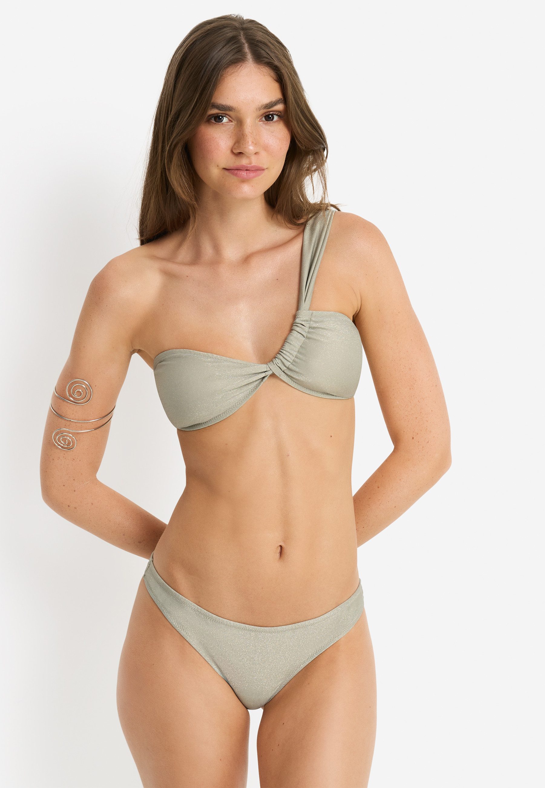 LSCN by LASCANA Bandeau-Bikini-Top Gladys, in trendiger Glitzeroptik