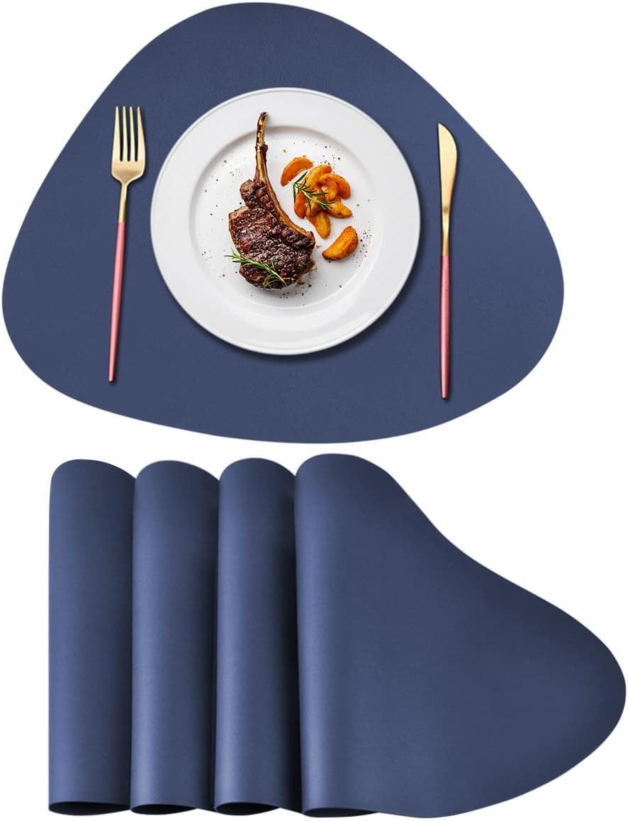 STILVORA Platzset 4er-set Tischset rutschfest Leder Tischuntersetzer für Es günstig online kaufen