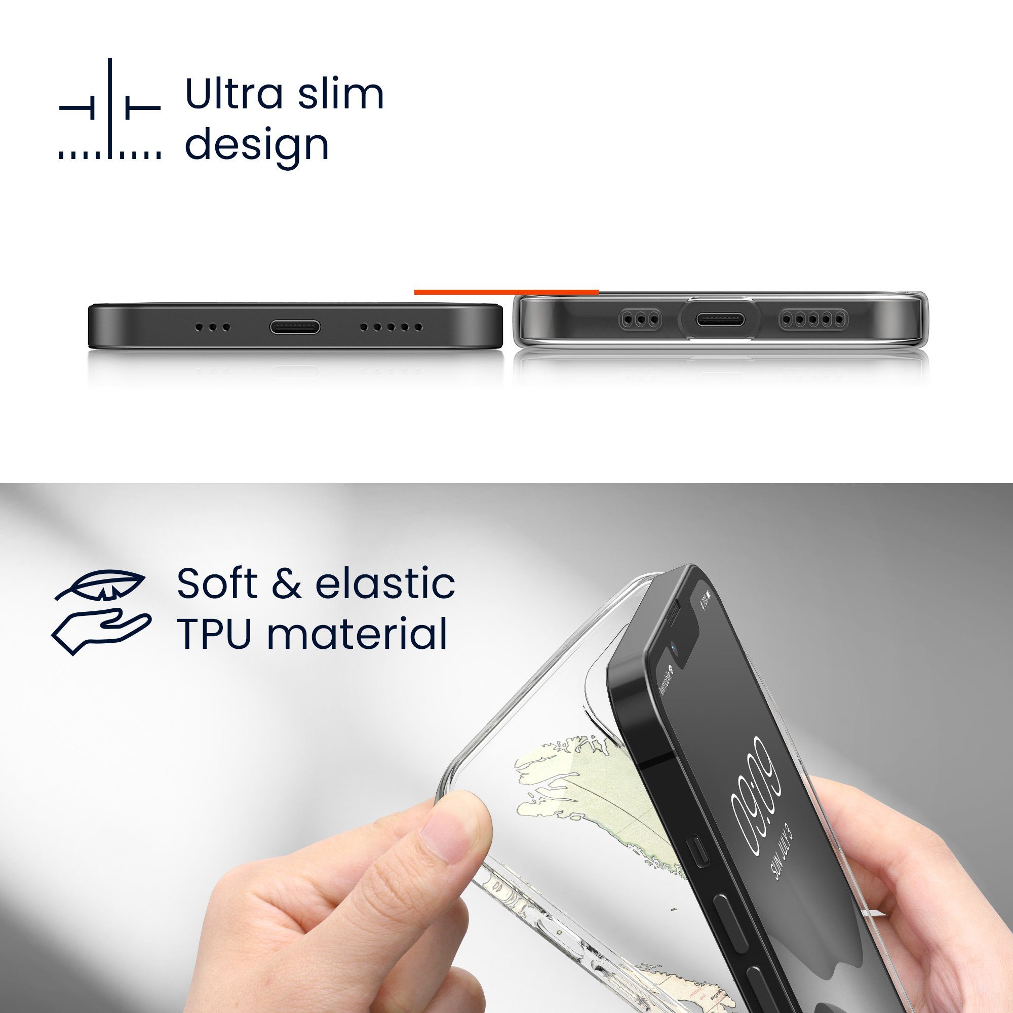 kwmobile Handyhülle Case für Samsung Galaxy A16 5G, Hülle Silikon transparent - Silikonhülle – Bild 5 von 5