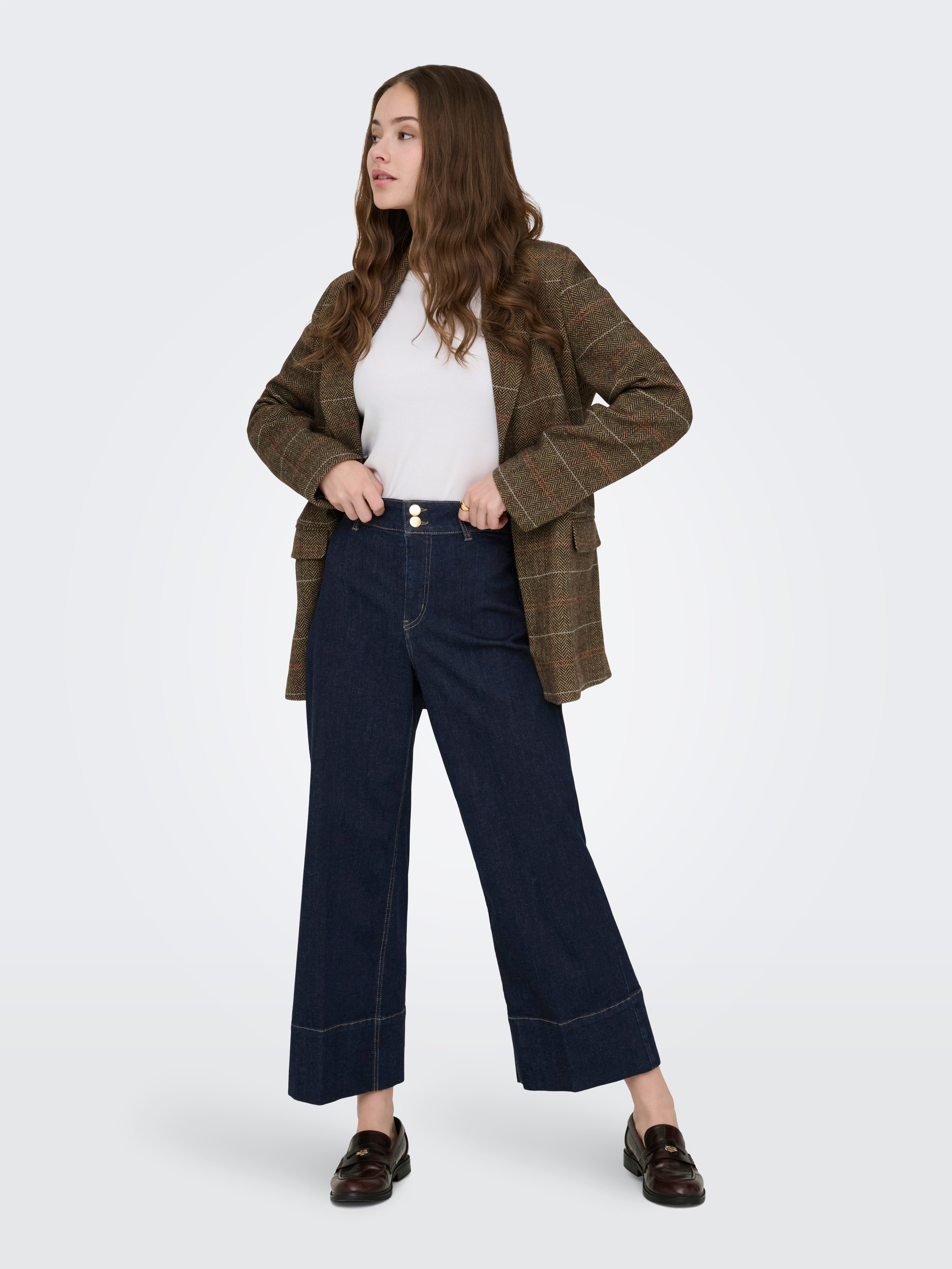 ONLY High-waist-Jeans ONLMADISON HW DO BT CRP WD DNM GUA85NOOS Materialmix, High Waist