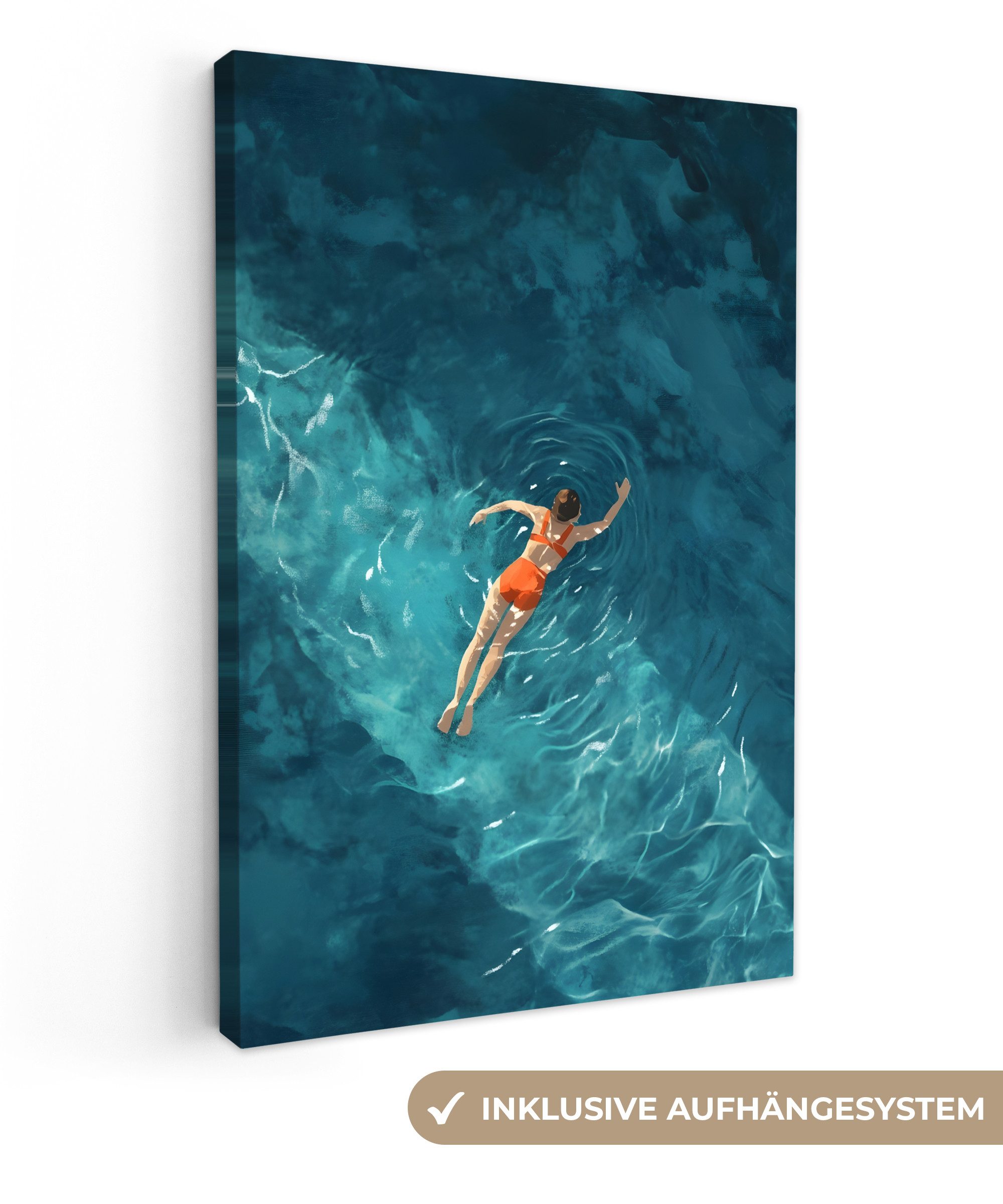 OneMillionCanvasses® Leinwandbild Frau - Wasser - günstig online kaufen