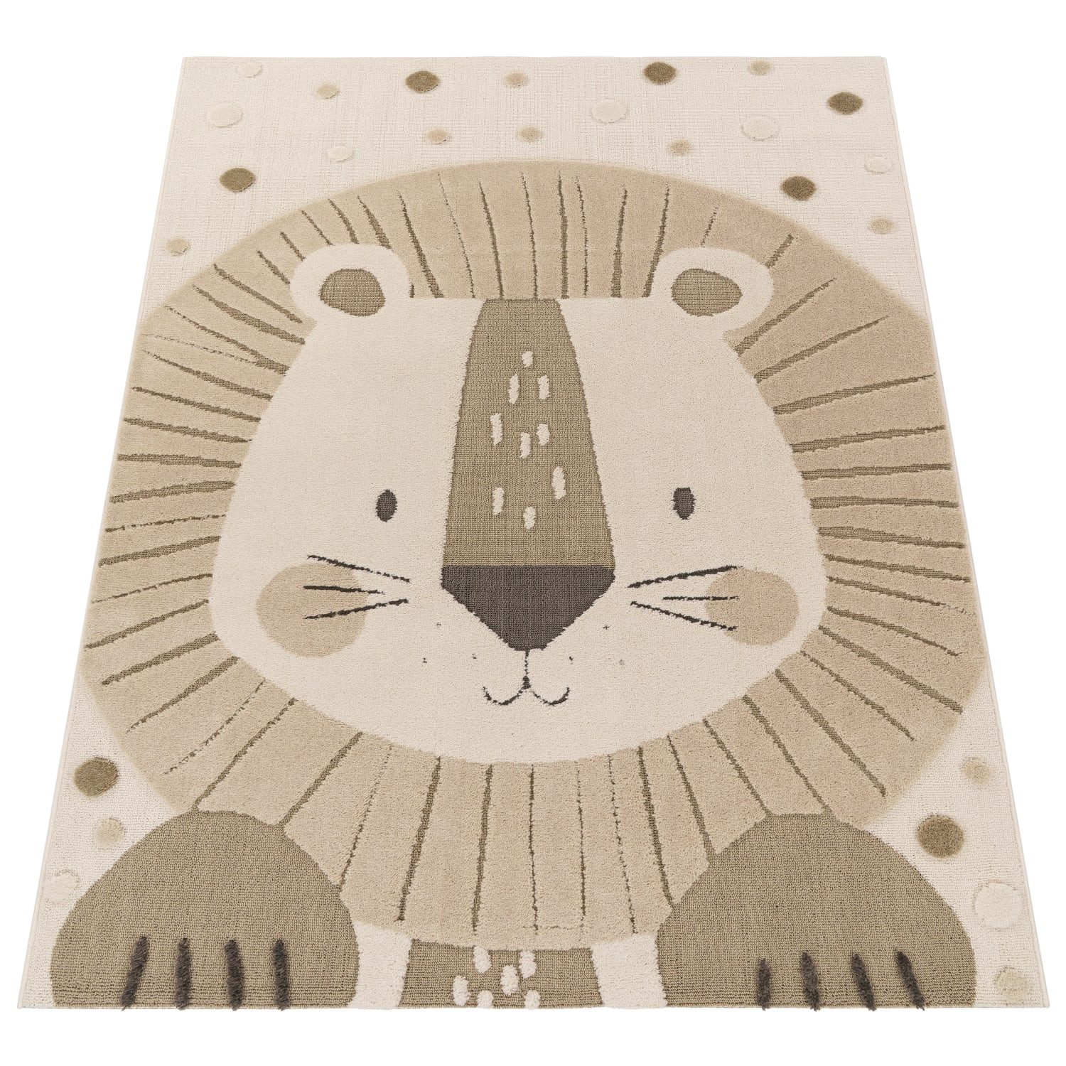 KADIMA DESIGN Kinderteppich Löwe Kinderzimmer 100% Polyester schmutzabweise günstig online kaufen