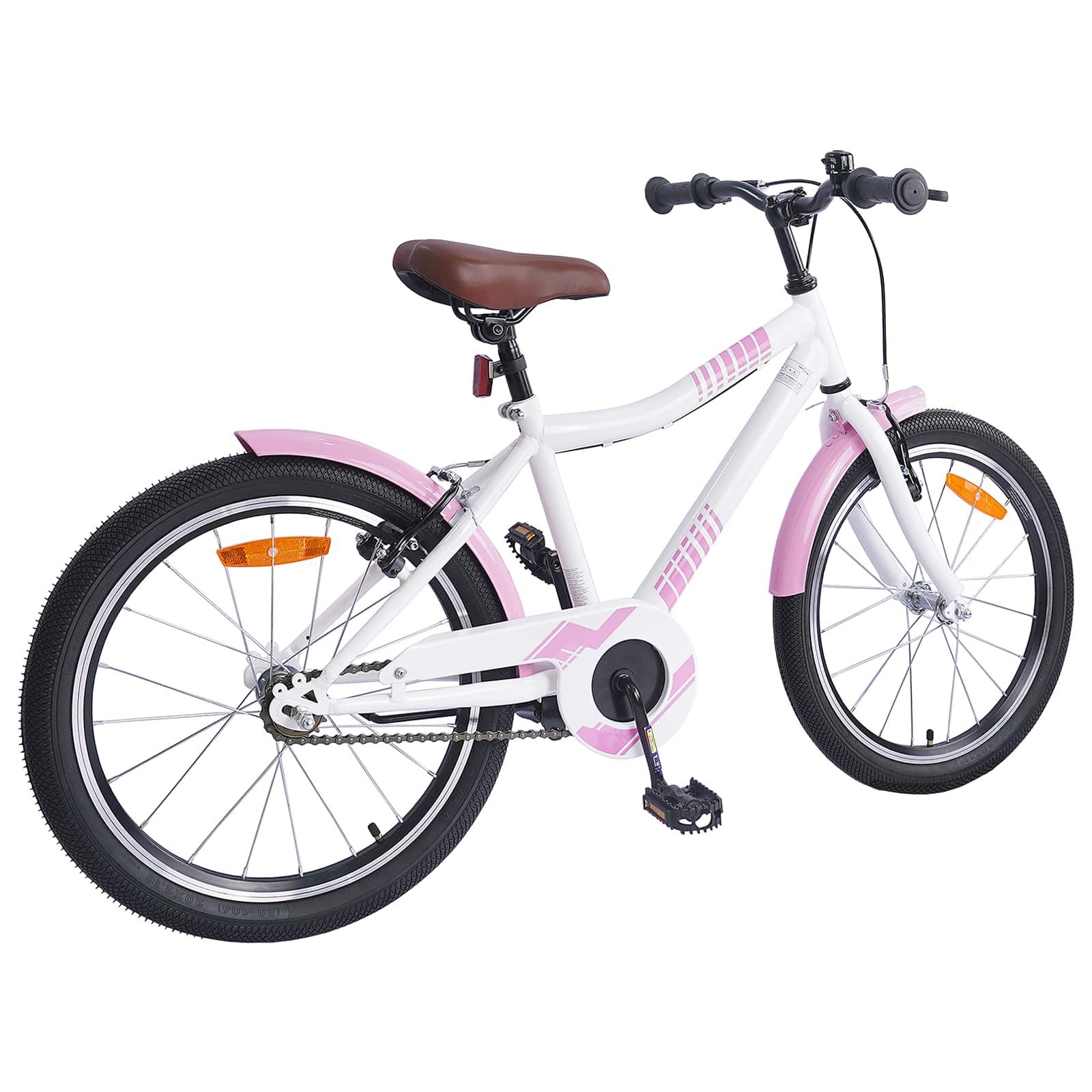vidaXL Kinderfahrrad 158 x 53 x 100 cm Kinderfahrrad 24 Zoll für 8-12 Jahre alt Hellrosa