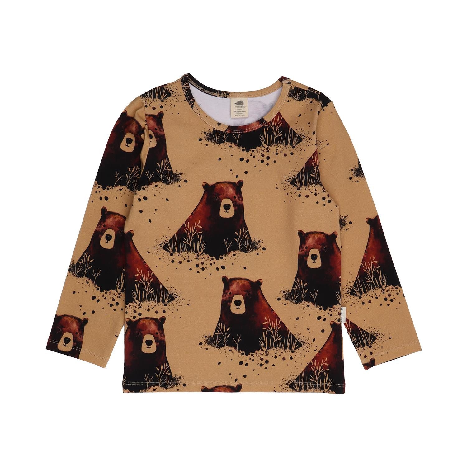 Langarmshirt Shirt mit Bärenmotiv aus Bio-Baumwolle für Kinder