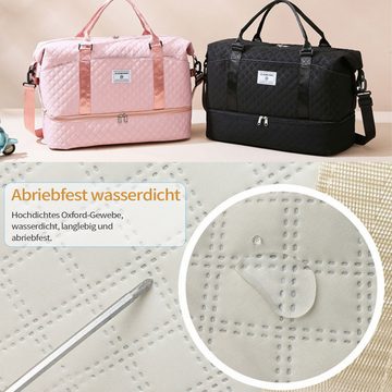 Daisred Reisetasche 2 Stück Reisetasche Damen Handgepäck Tasche Sporttasche Weekender Bag, wasserdicht