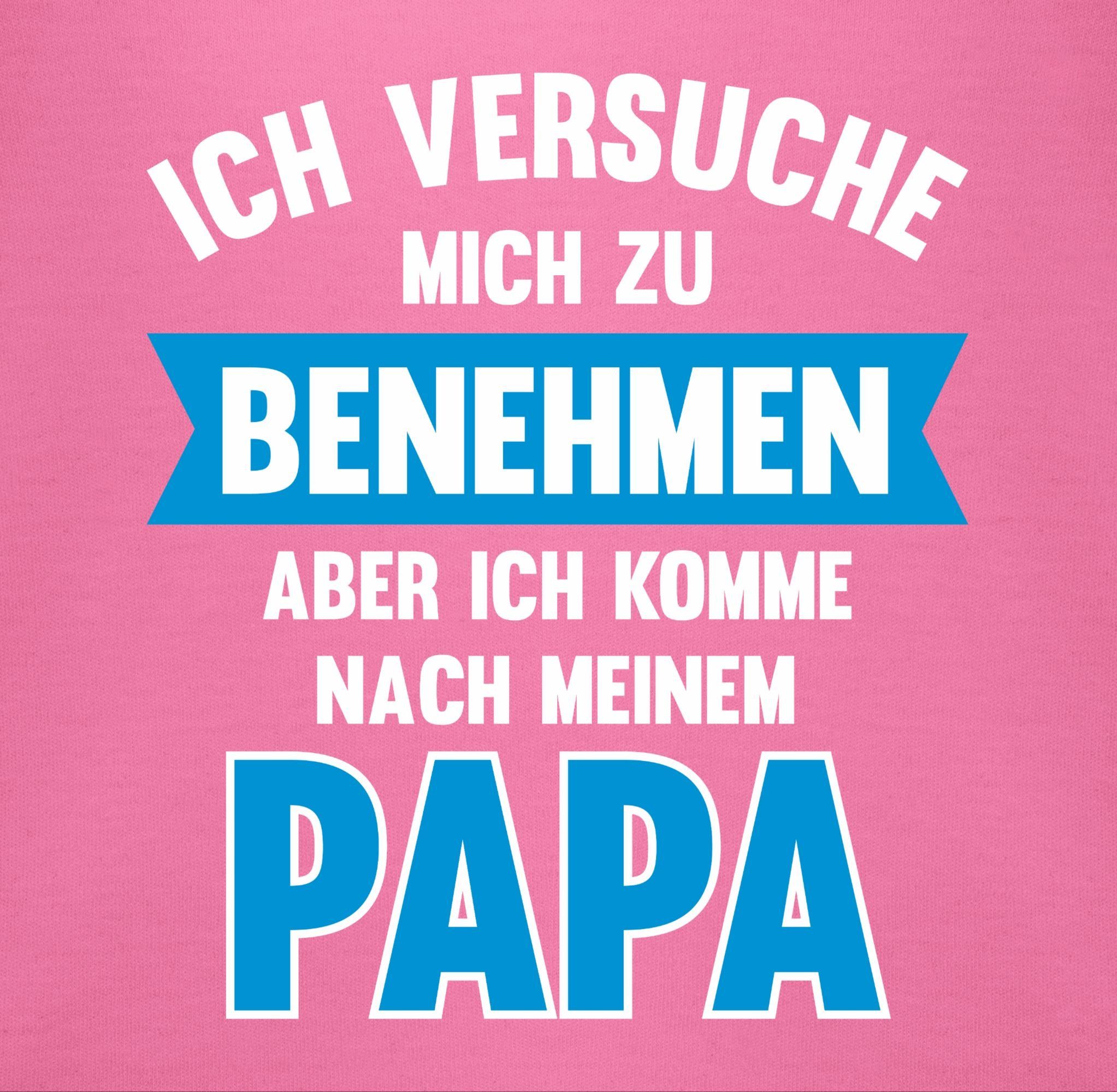 Shirtracer Lätzchen Ich versuche mich zu benehmen aber ich komme nach meinem Papa I, Sprüche Baby
