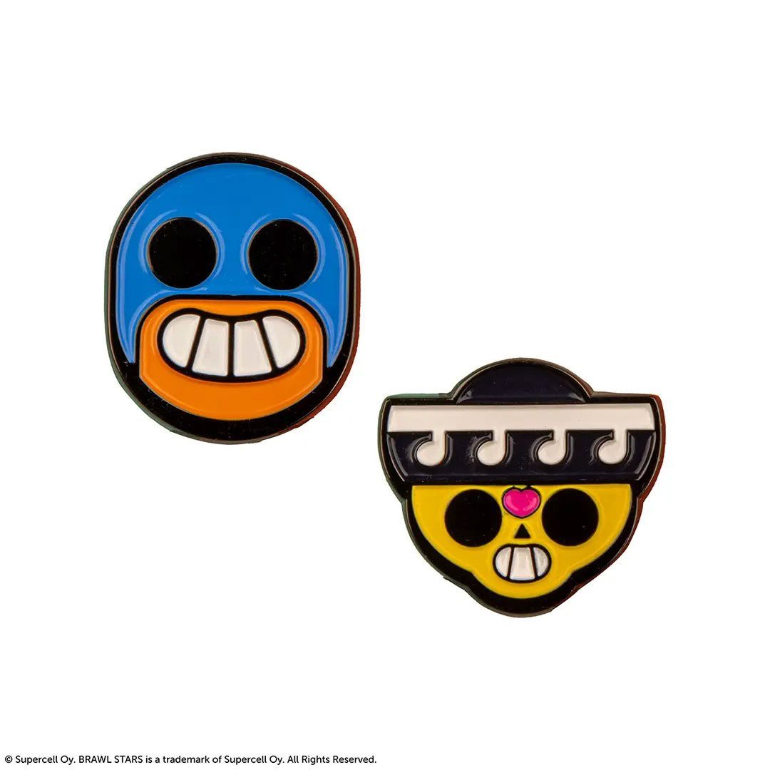 Cinereplicas Anstecknadel Set Brawl Stars Poco & El Primo Pin Badge Set (2-teilig)