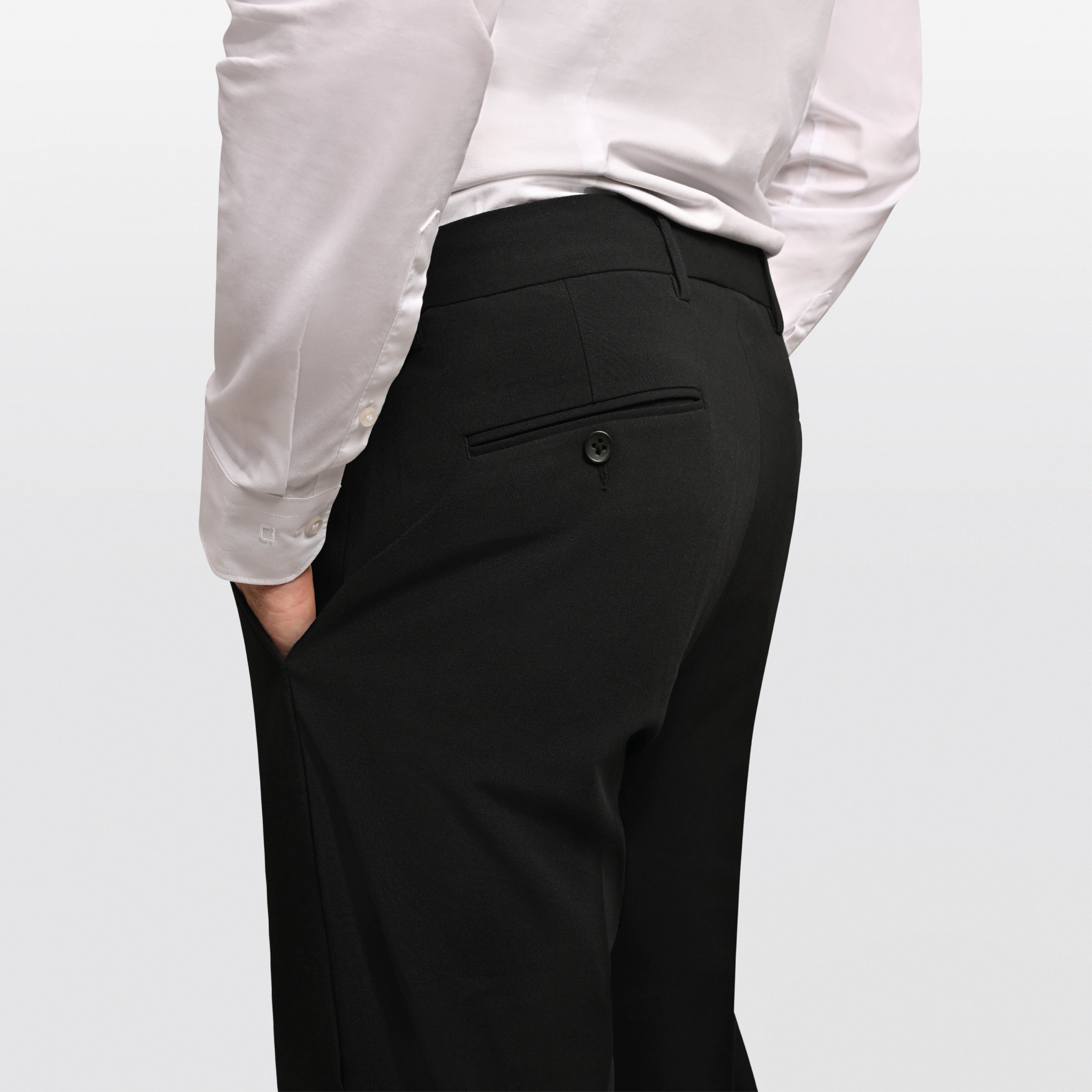 Hirschthal Anzughose Herren Business Anzughose Slim-Fit in Lang- und Normalgrößen – Bild 4 von 5