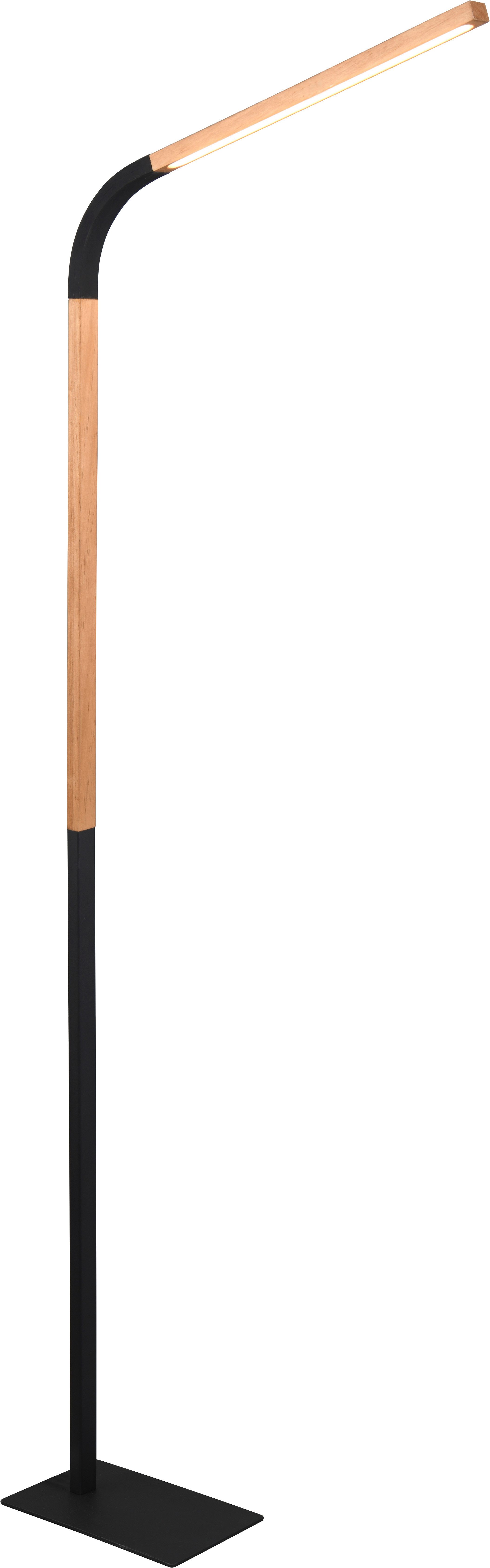 TRIO Leuchten LED Stehlampe NORRIS, Stehleuchte mit Fußdimmer und Flexarm, Leseleuchte H. 140cm, Dimmfunktion, mehrere Helligkeitsstufen, LED fest integriert, Warmweiß, 11W 1400 Lumen warmweiße LED, dimmbar per Fußschalter (3 Stufen)