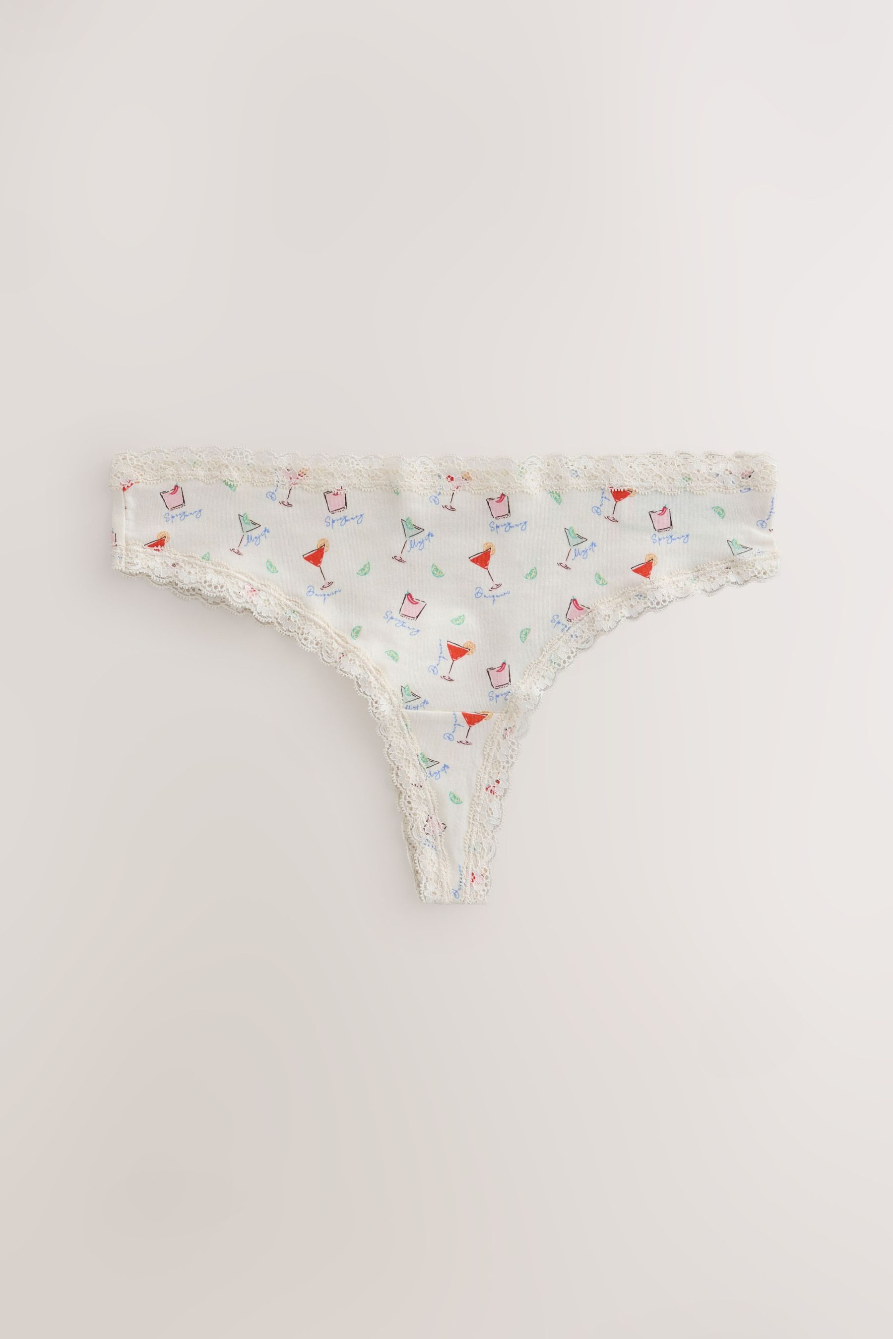 Next String Spitzenslips im 4er-Pack, Tanga (4-St)