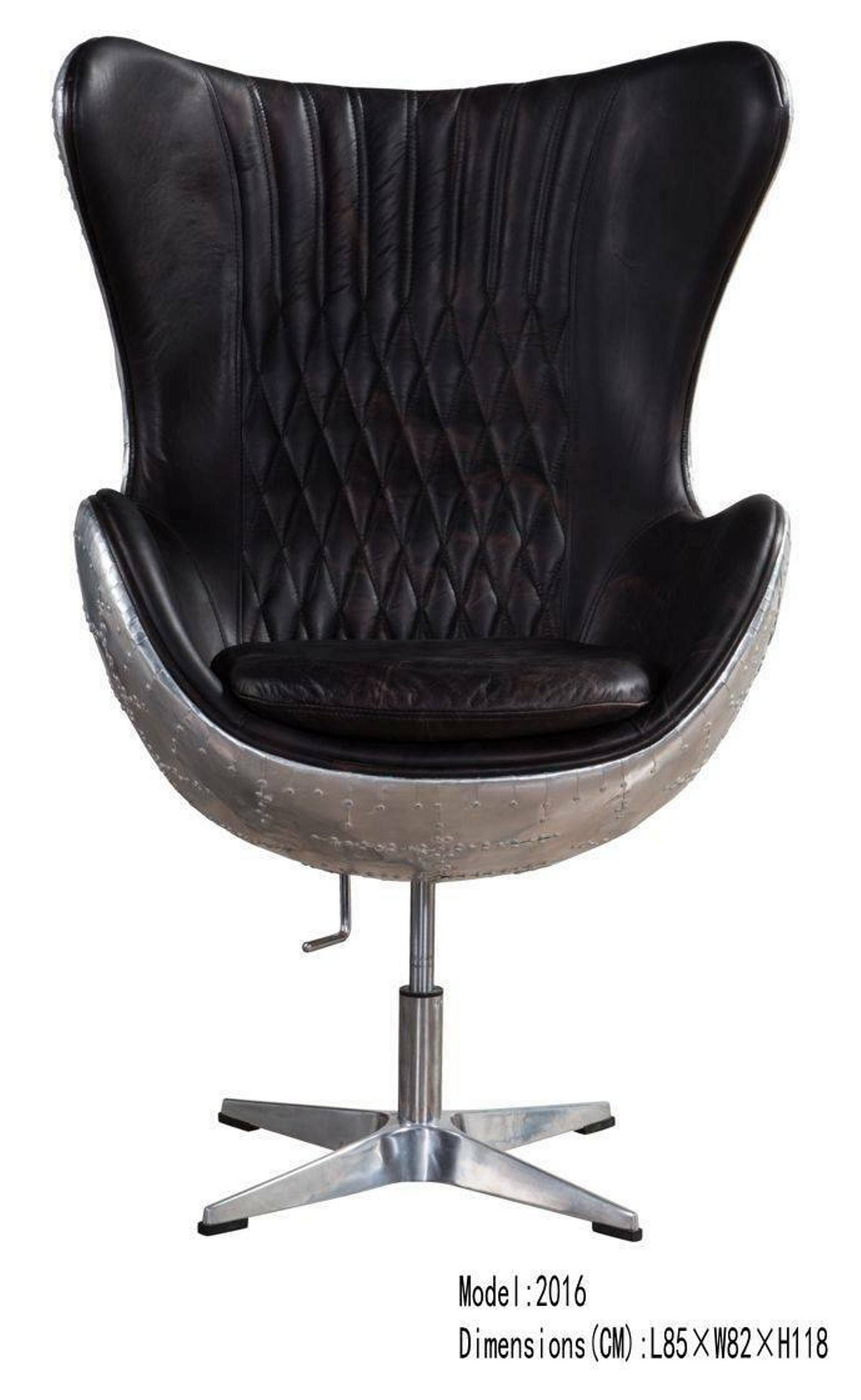 JVmoebel Bürostuhl Luxus Moderner Sessel Cocktailsessel Lounge Sessel Clubsessel, Made in Europe Schwarz/Silber
