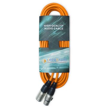 keepdrum keepdrum Mikrofonkabel XLR 3-polig 6m Orange Audio-Kabel, XLR 3-polig