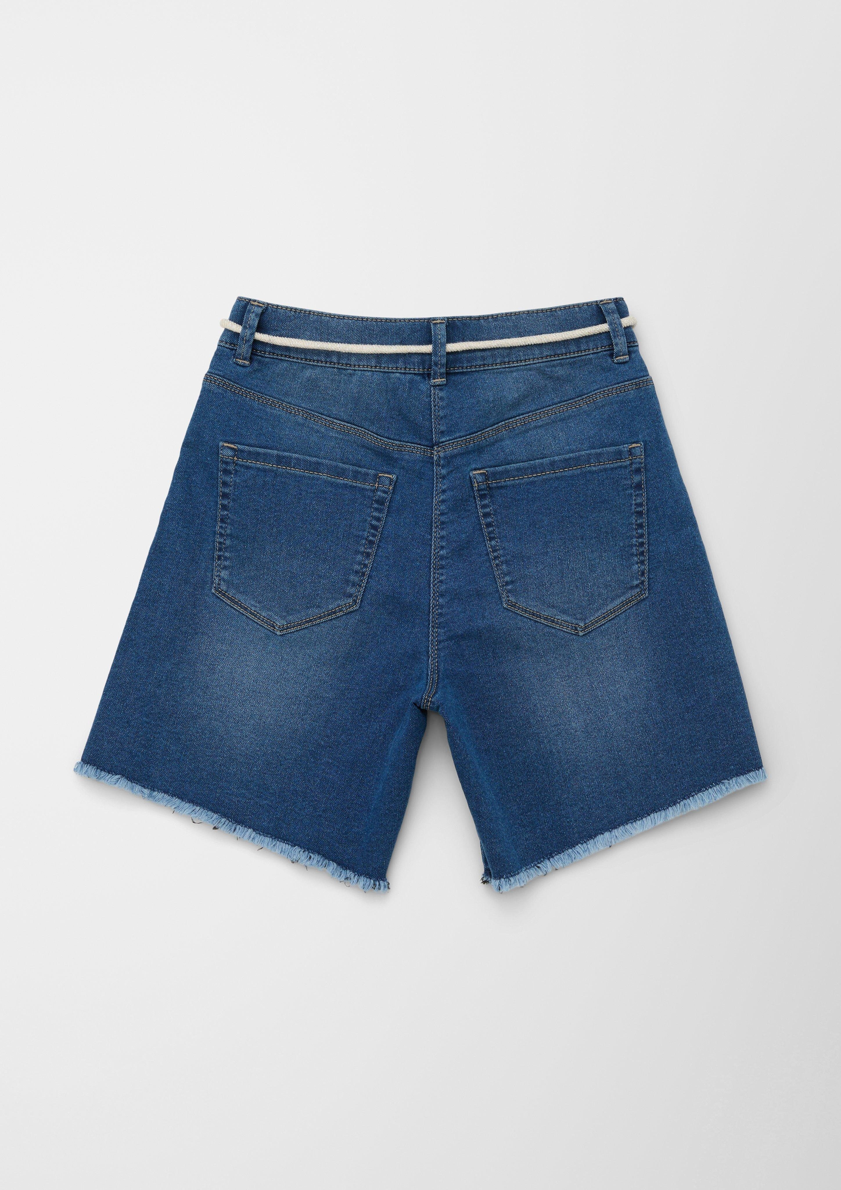 Leg s.Oliver High Jeans-Bermuda Fit Rise Bermudas / / Waschung Loose Wide /