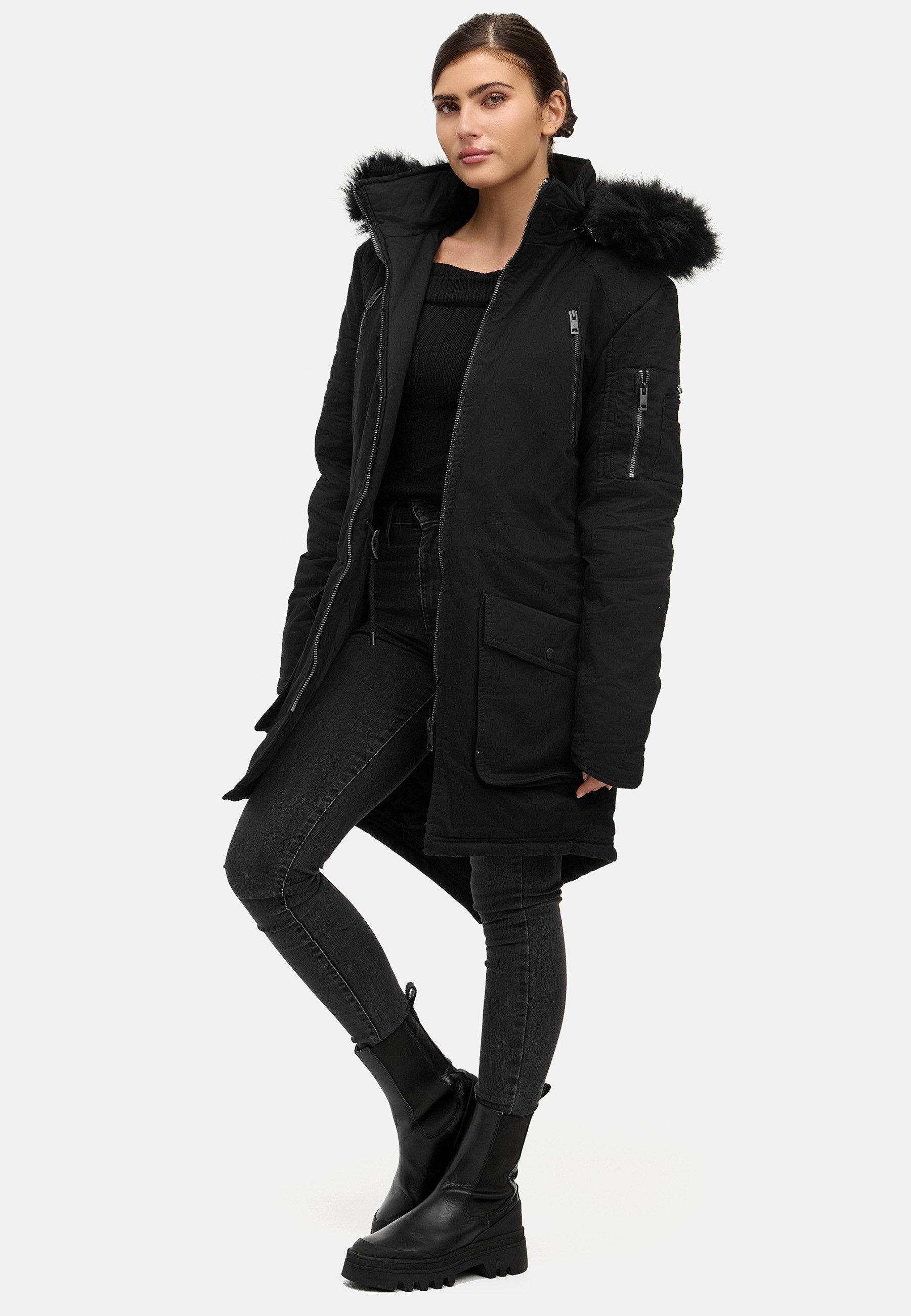 trueprodigy Winterjacke Harvey F mit abnehmbarer Kapuze