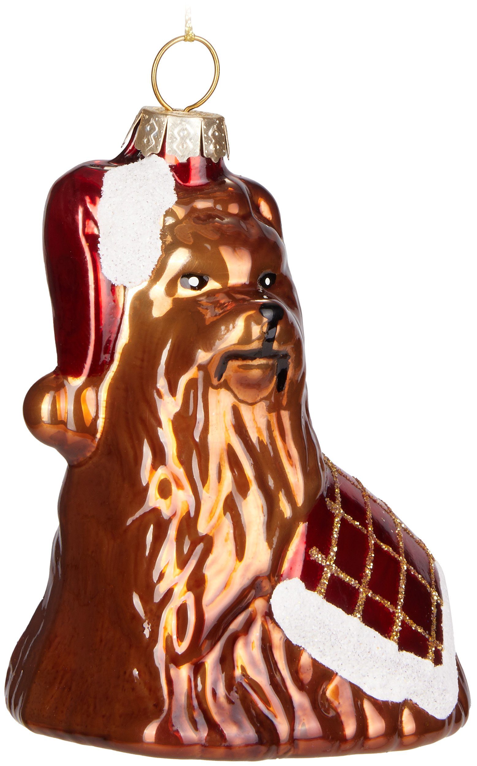 BRUBAKER Christbaumschmuck Hund mit Decke, Lustige Weihnachtskugel - Yorksh günstig online kaufen