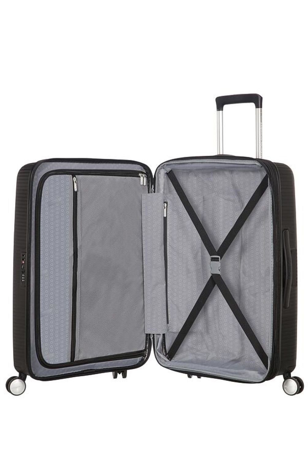 Tourister® SOUNDBOX 77/28 American TSA BASS BLACK EXPANDABLE SPINNER Koffer