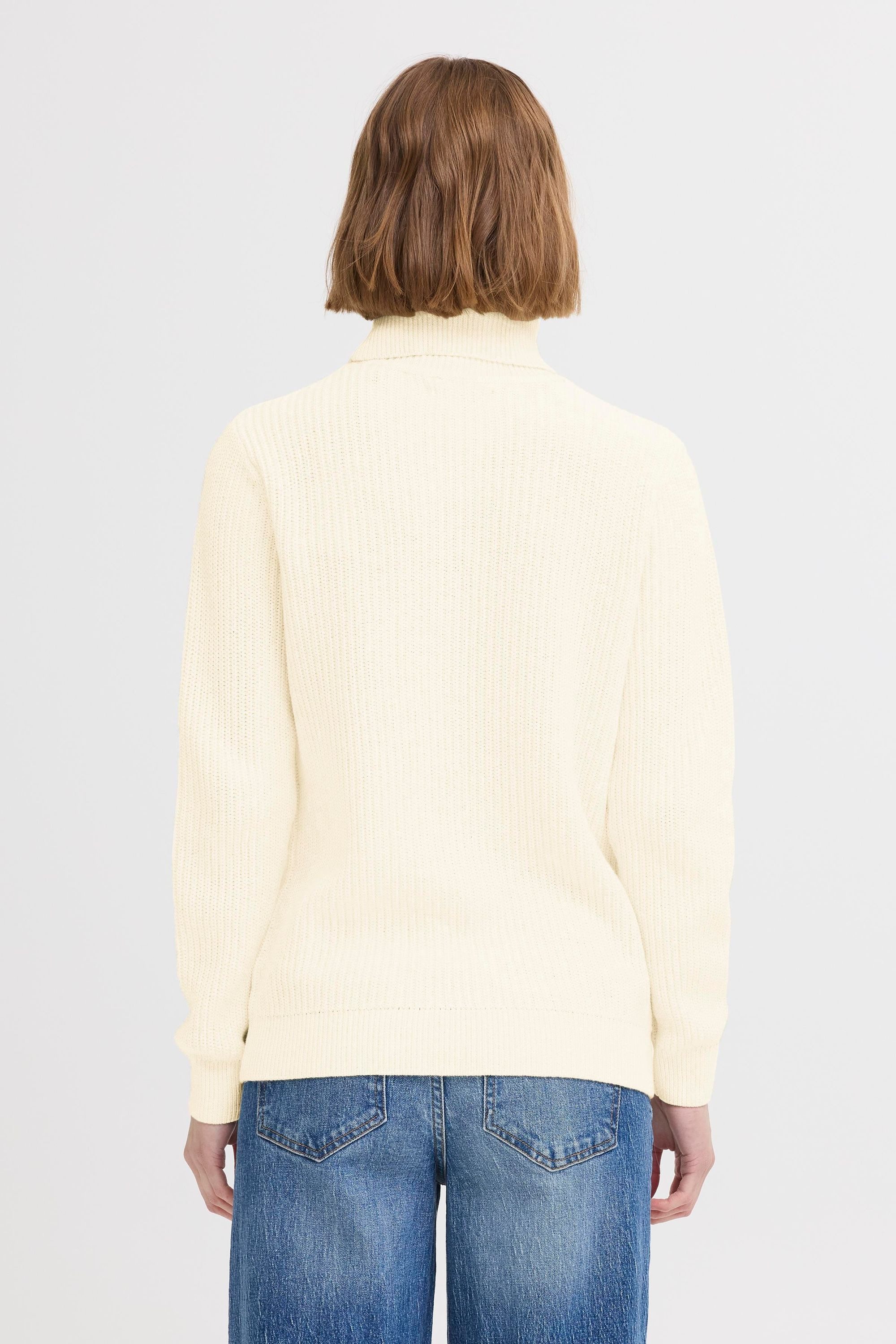 OXMO Rollkragenpullover OXKimse Modischer Rollkragenpullover aus Grobstrick-Qualität