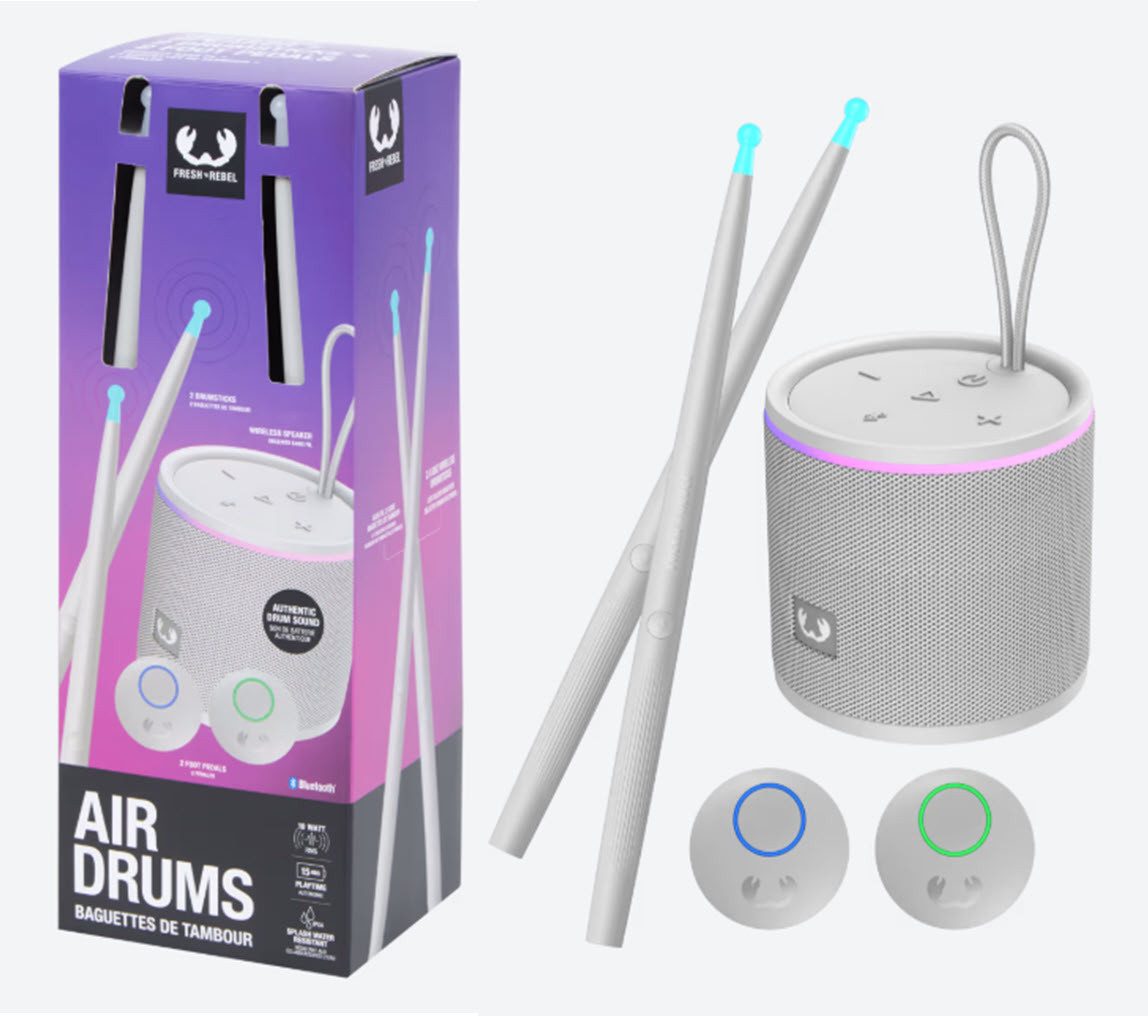 Fresh 'n Rebel Air Drum Lautsprecher 10 W RMS Kabelloses Bluetooth-Schlagzeug-Set Lautsprecher (10 W)