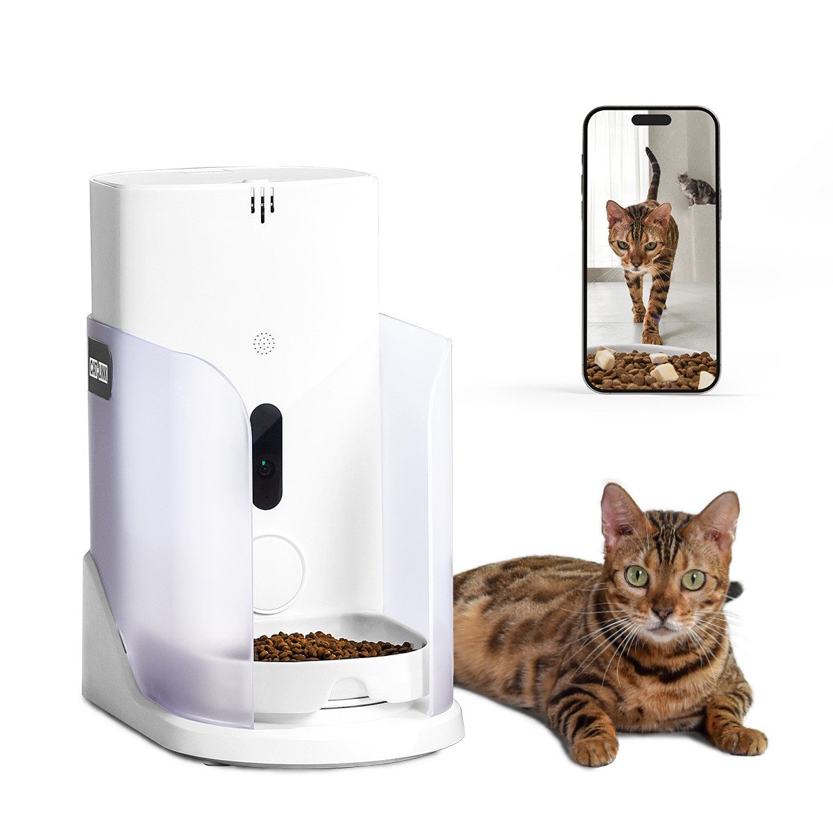 Katzen-Futterautomat CATLINK Facelink Katzenfutterautomat mit Multi-Katzen-Erkennung