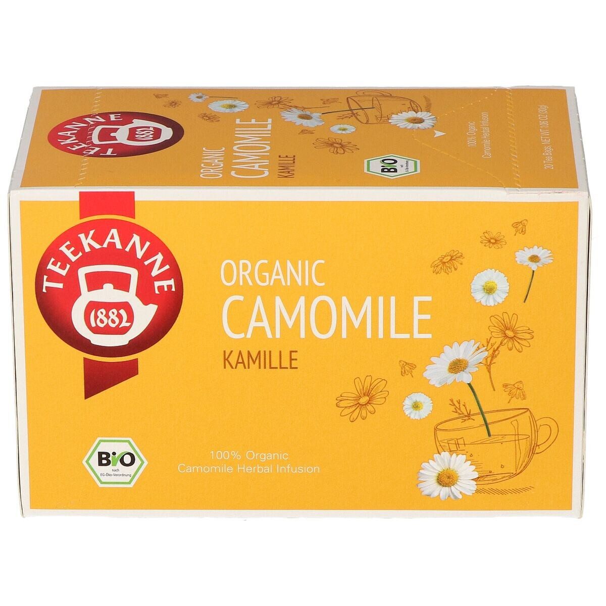 TEEKANNE Tee Bio Kamillentee, 20 Beutel, Kräutertee
