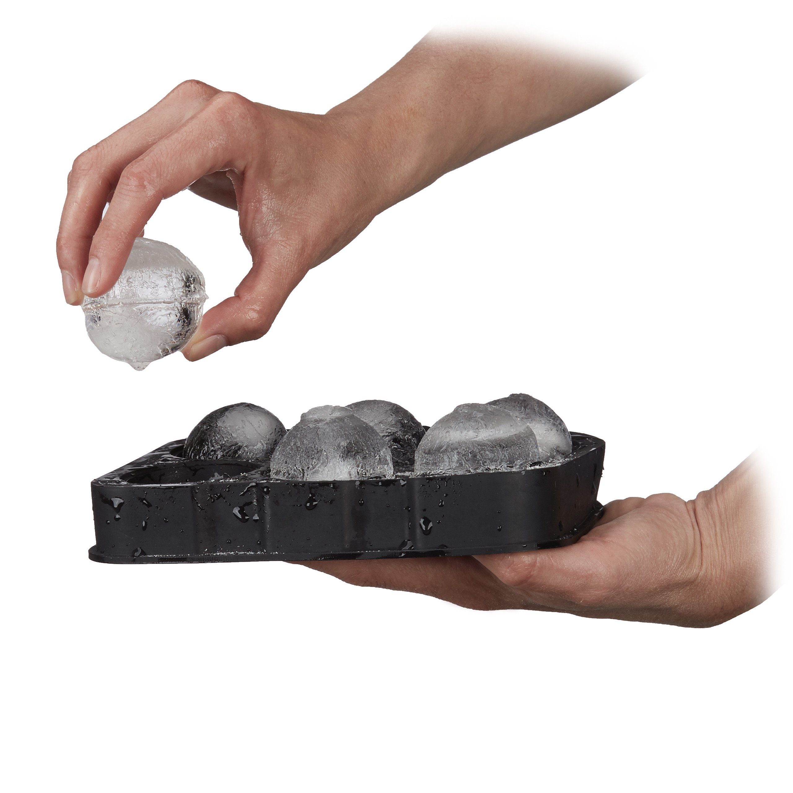 relaxdays Eisform 10x Eiskugelform Silikon