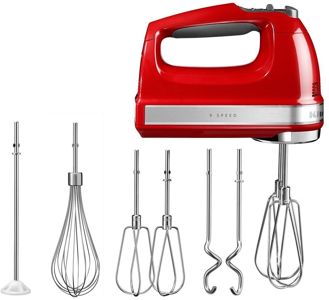 KitchenAid Handmixer 5KHM9212EER EMPIRE ROT, 85 W, 9 Stufen