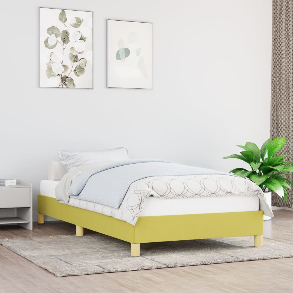 vidaXL Bett, Bettgestell Grün 90x200 cm Stoff günstig online kaufen