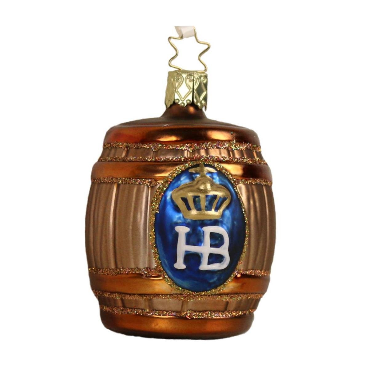 INGE-GLAS® Christbaumschmuck INGE-GLAS Weihnachts-Kugel Bierfaß Hofbräuhaus (1-tlg)