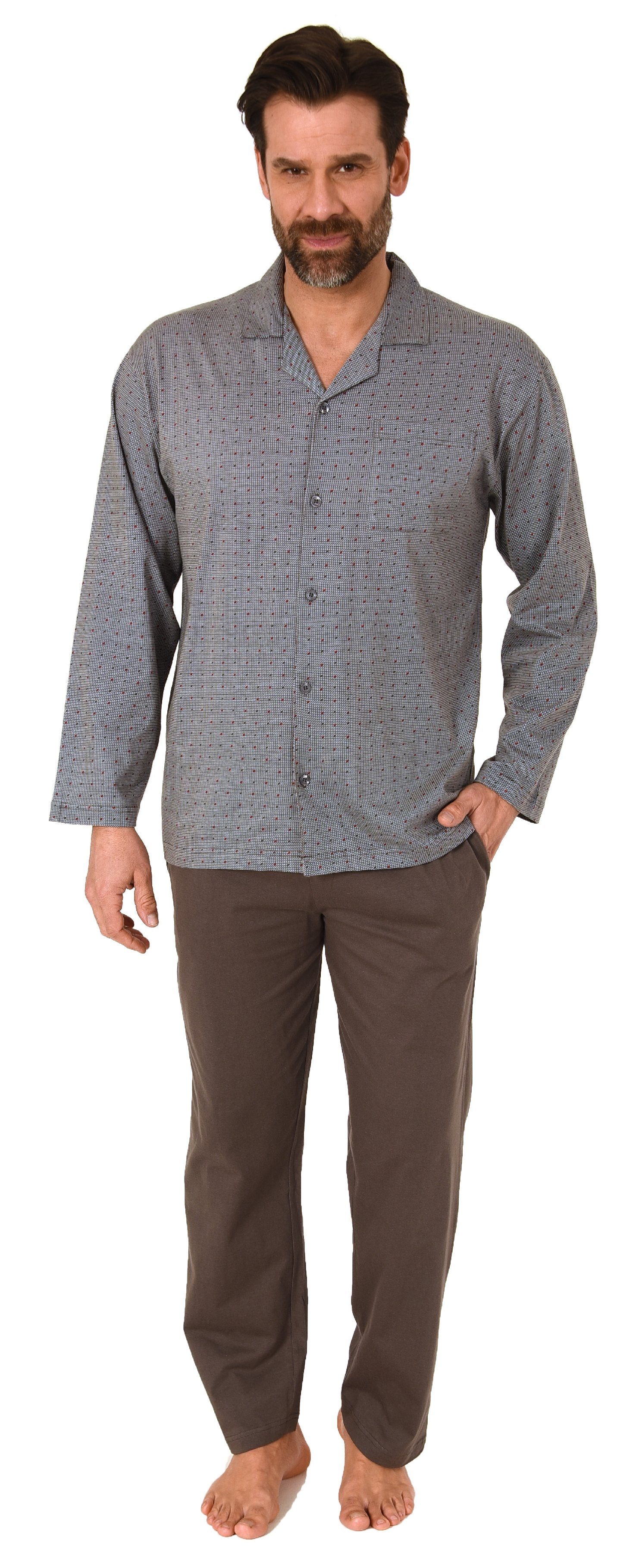 Normann Pyjama Herren Langarm Schlafanzug zum günstig online kaufen